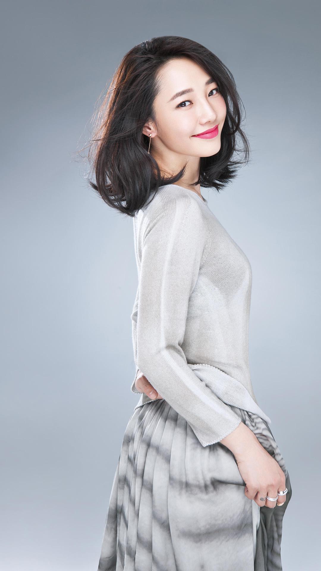 People 1080x1920 women model Asian brunette simple background portrait display