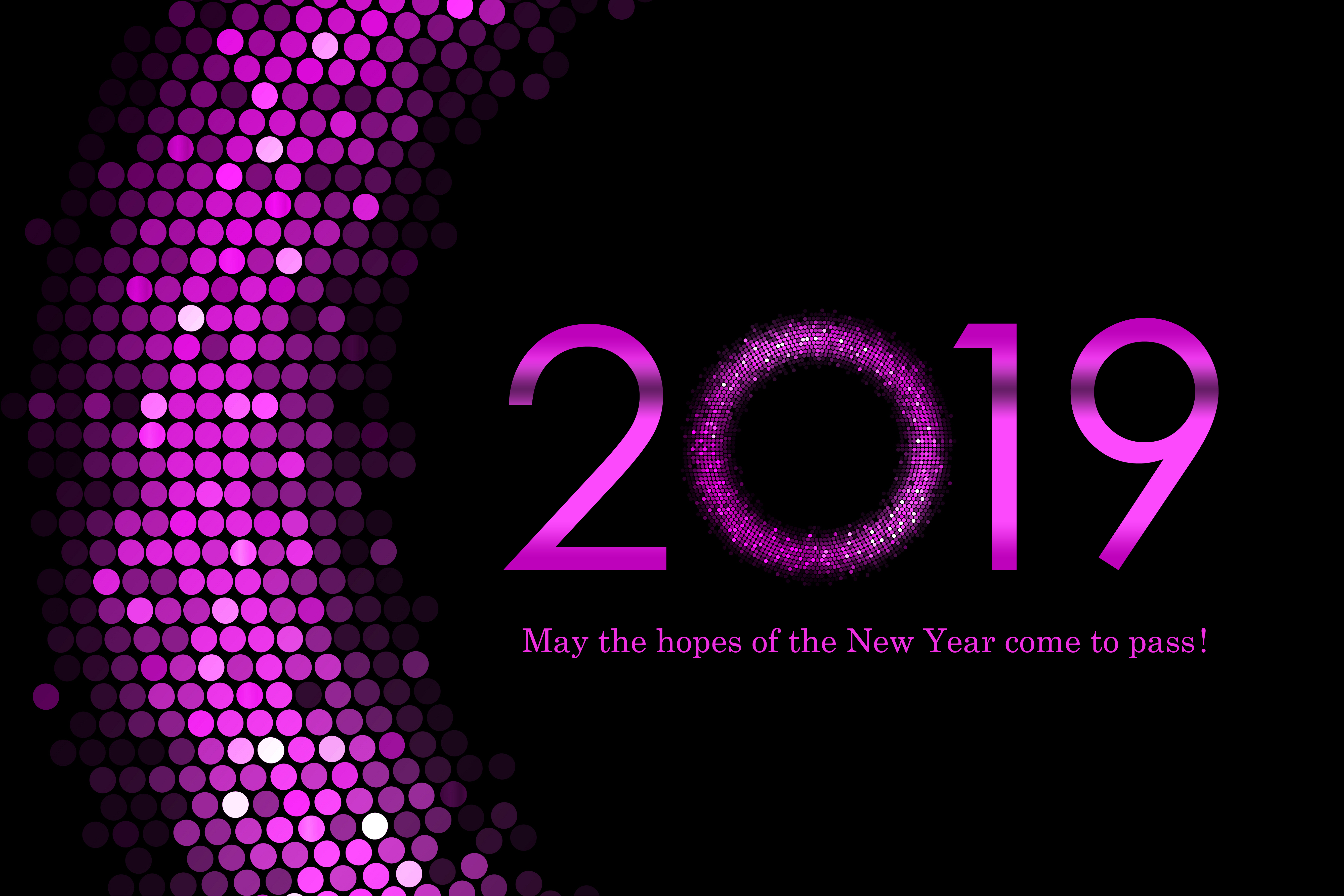 General 5344x3563 numbers New Year holiday quote abstract purple