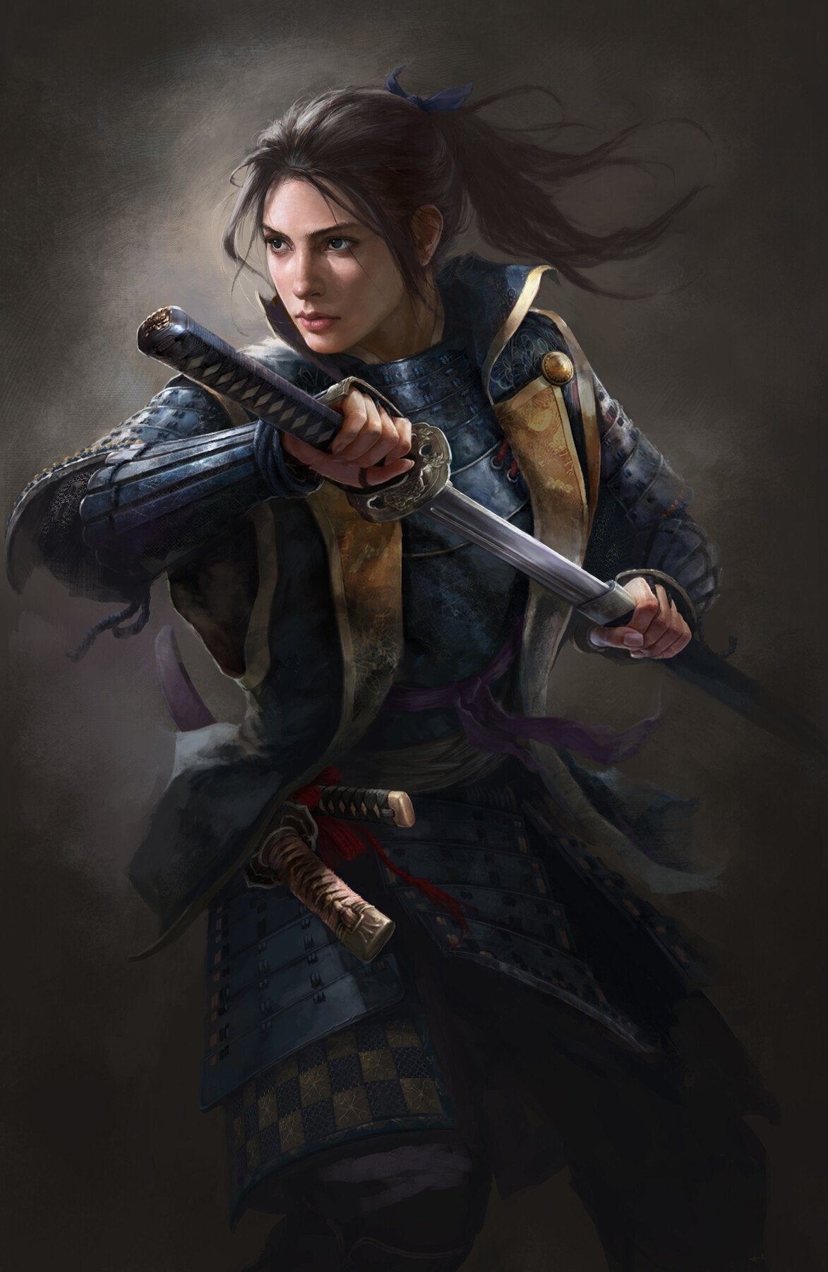 General 1173x1800 artwork women sword samurai Seung Chan Hong