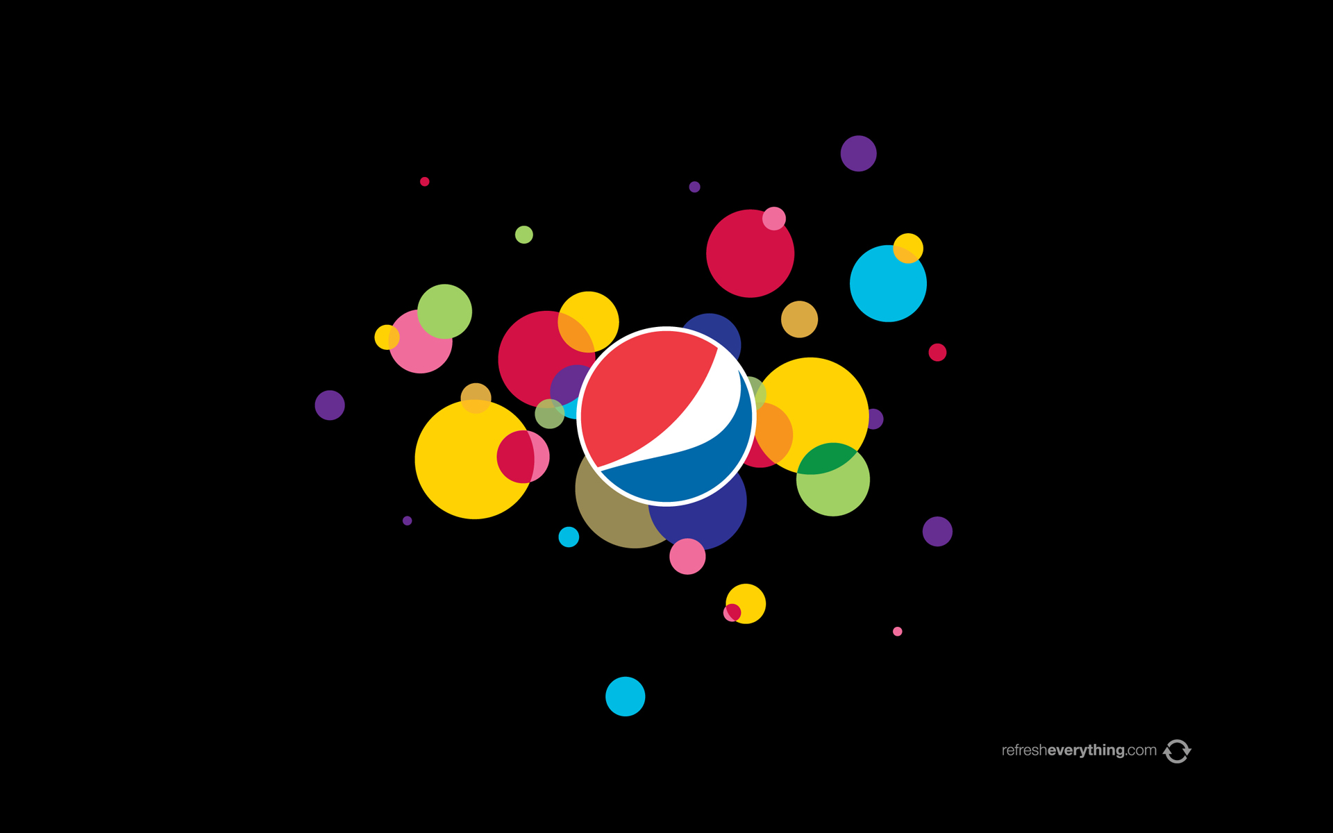 General 1920x1200 Pepsi Pepsi Max cola digital art simple background drink watermarked colorful circle shapes
