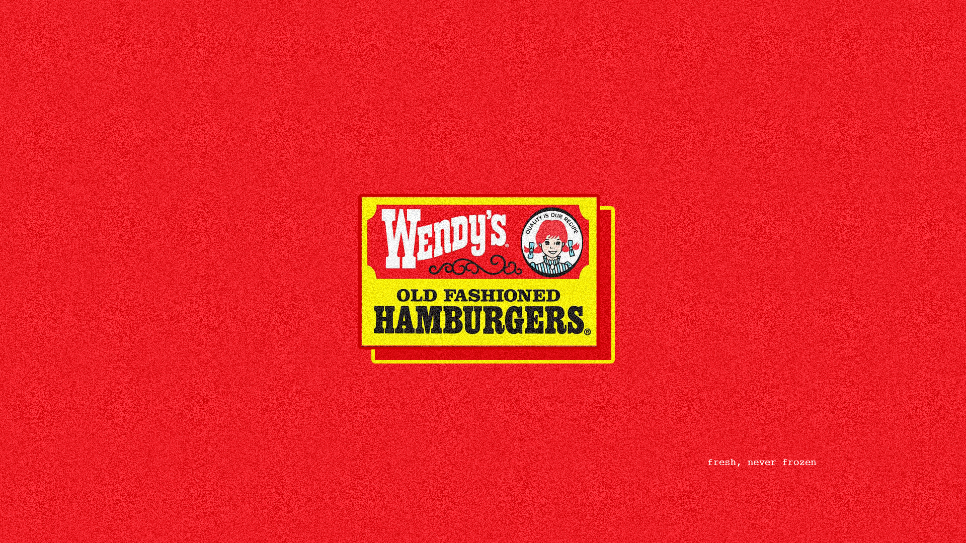 General 1920x1080 Wendy's logo brand fast food burgers red background red