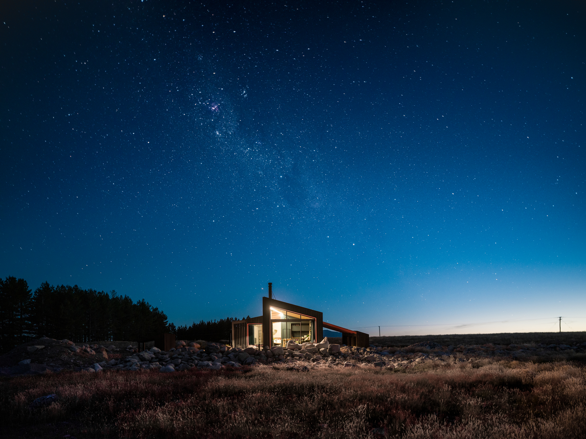 General 2000x1500 architecture cabin night night sky starscape