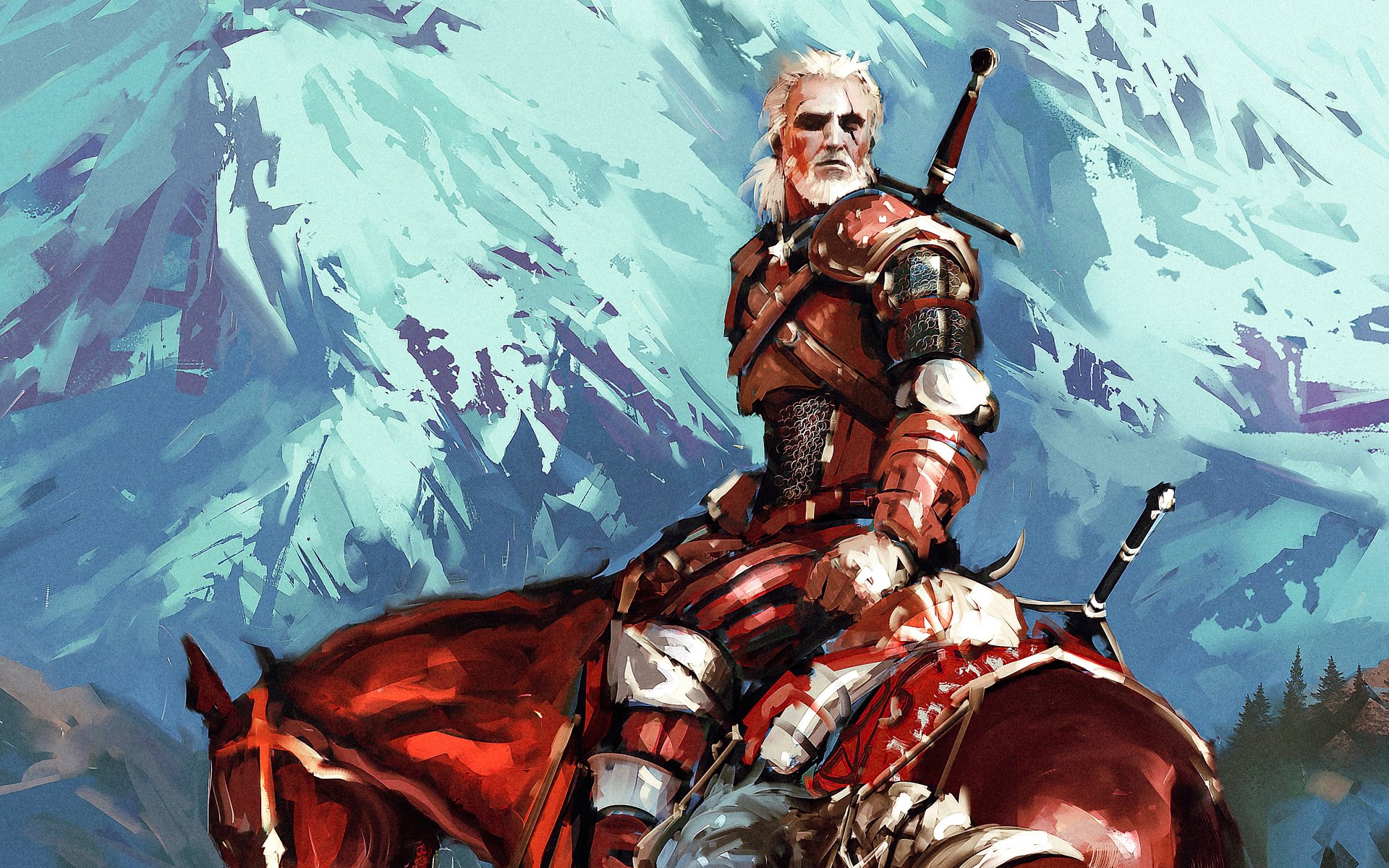 General 1920x1200 video games fan art PC gaming The Witcher 3: Wild Hunt video game men video game characters fantasy men video game art Geralt of Rivia