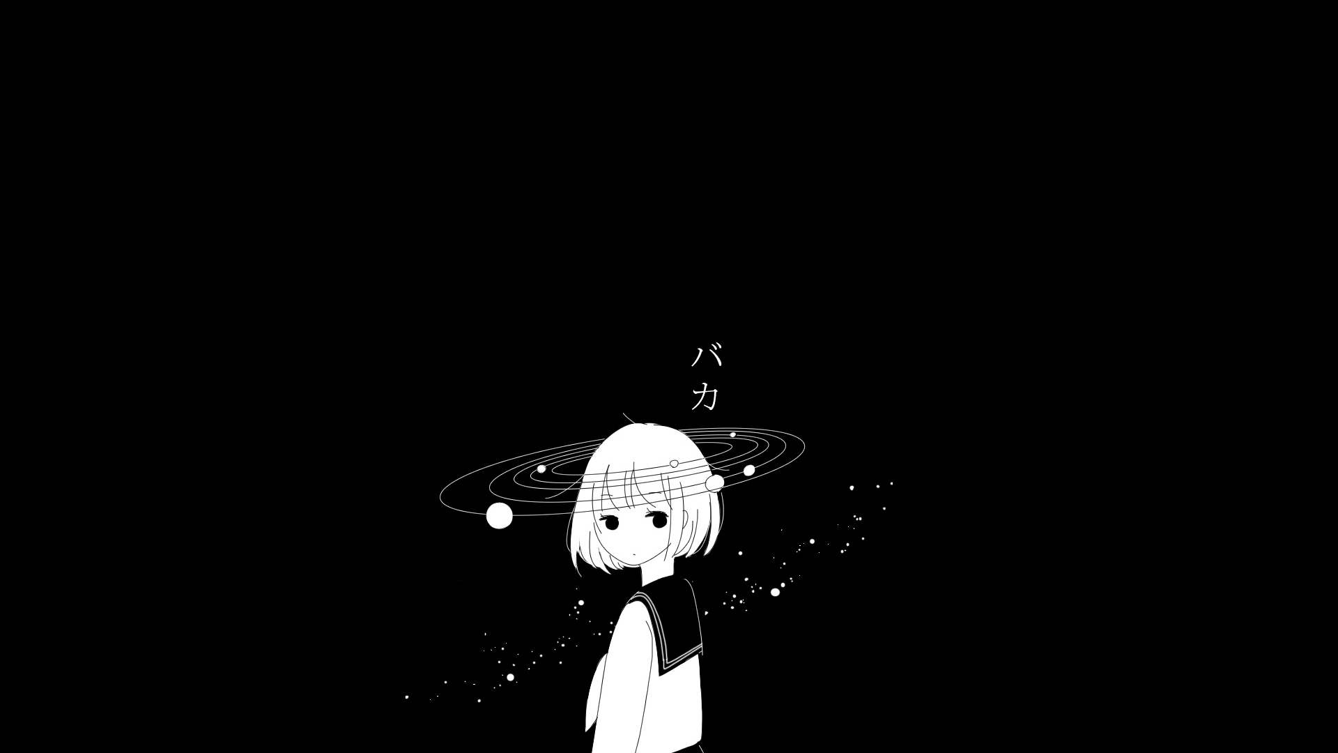 Anime 1920x1080 minimalism anime monochrome black simple background