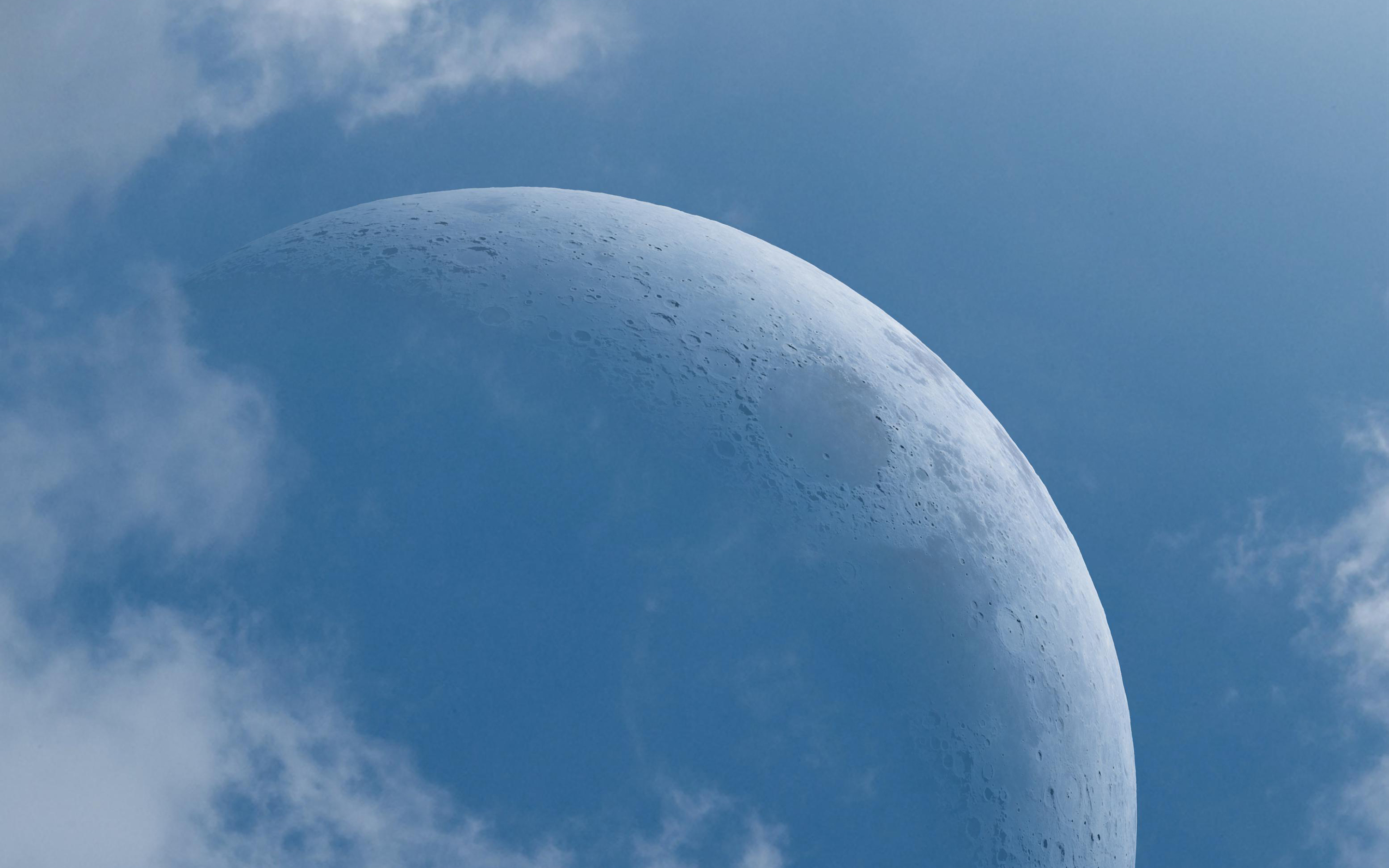 moon phases, Moon, sky, blue background | 2880x1800 Wallpaper