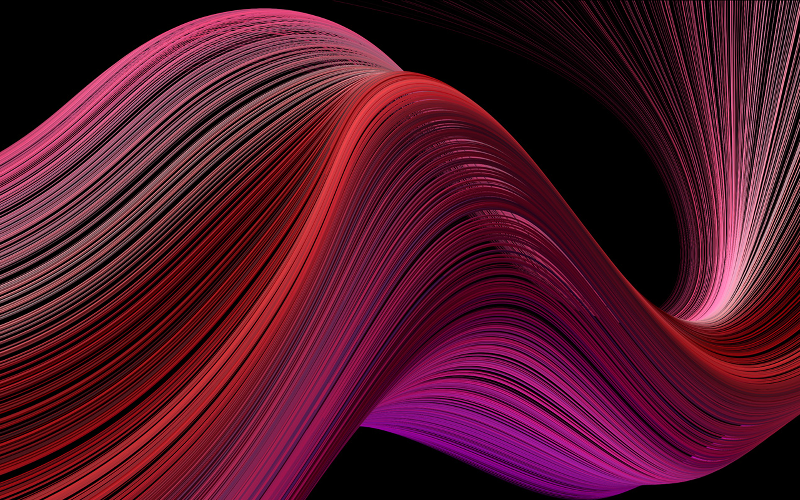 General 2560x1600 abstract colorful digital art CGI shapes lines red