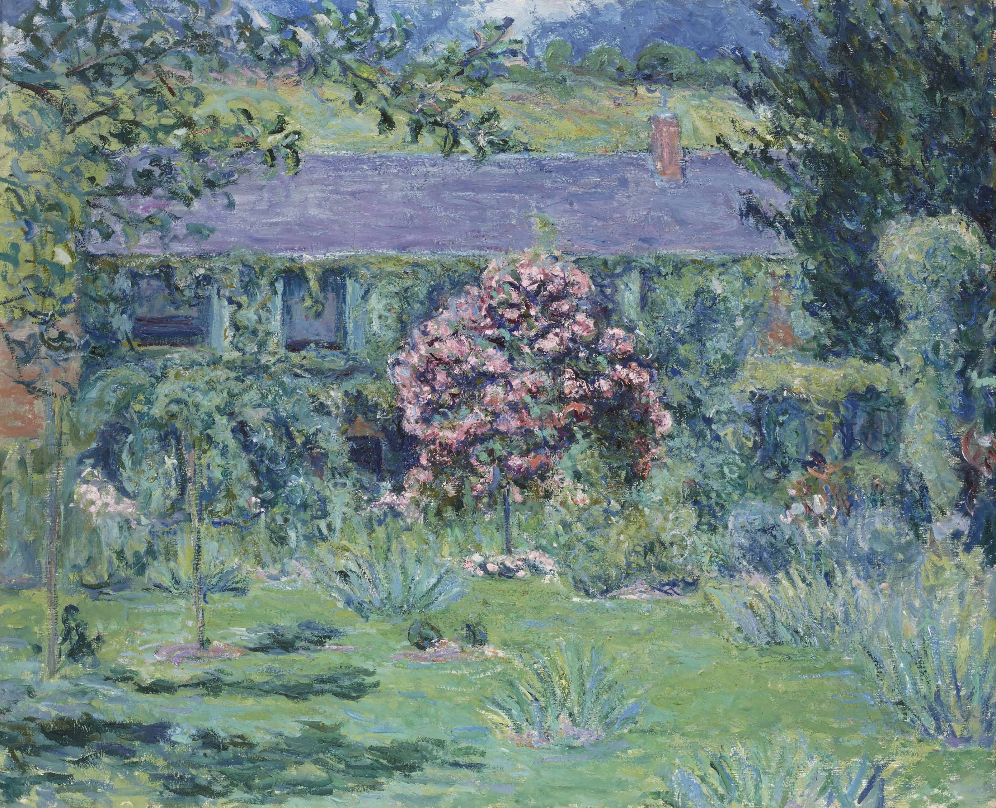 General 3200x2595 artwork painting impressionism nature green garden Blanche Hoschedé Monet trees
