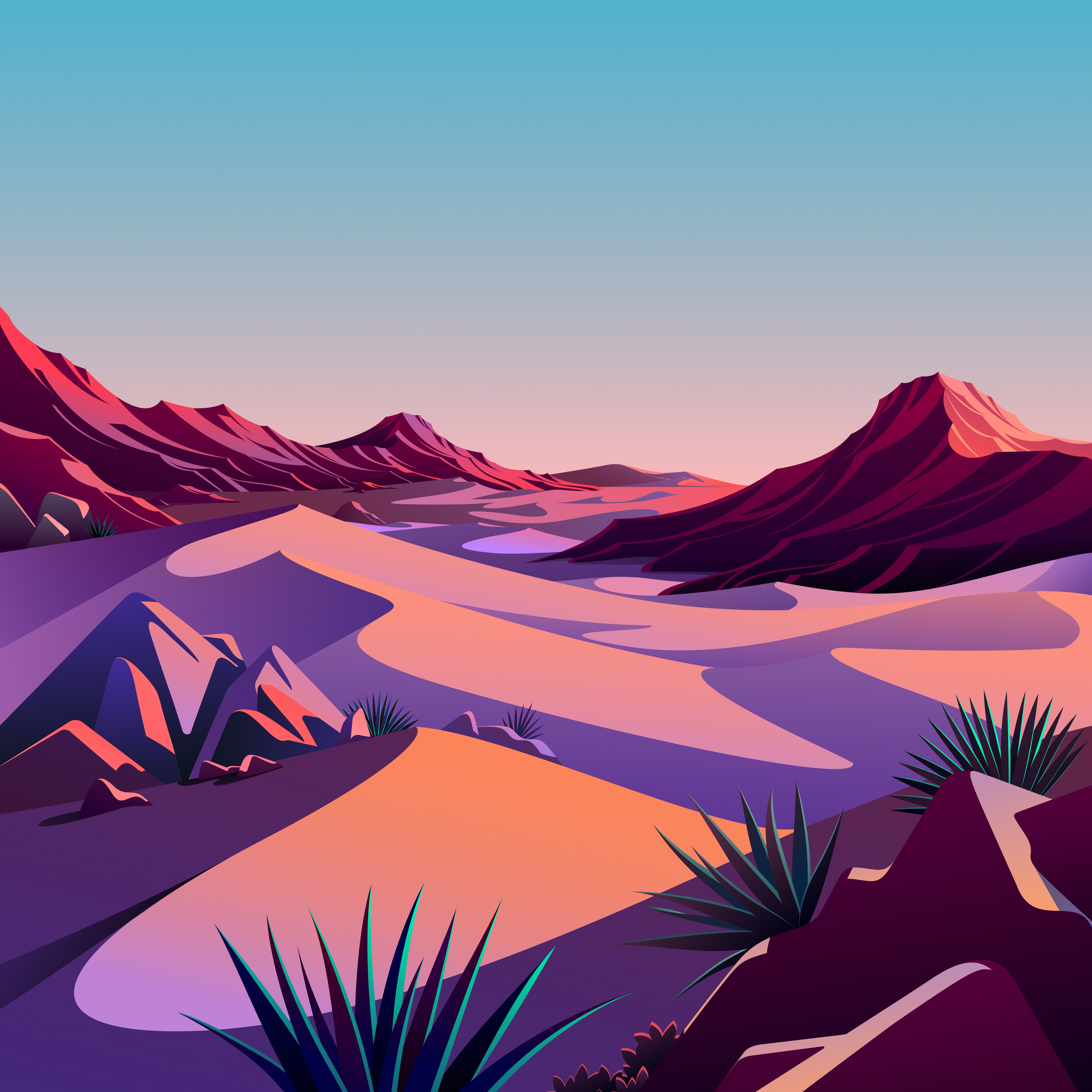 General 6016x6016 Mac OS X Big Sur digital art landscape desert sky sand sunlight outdoors