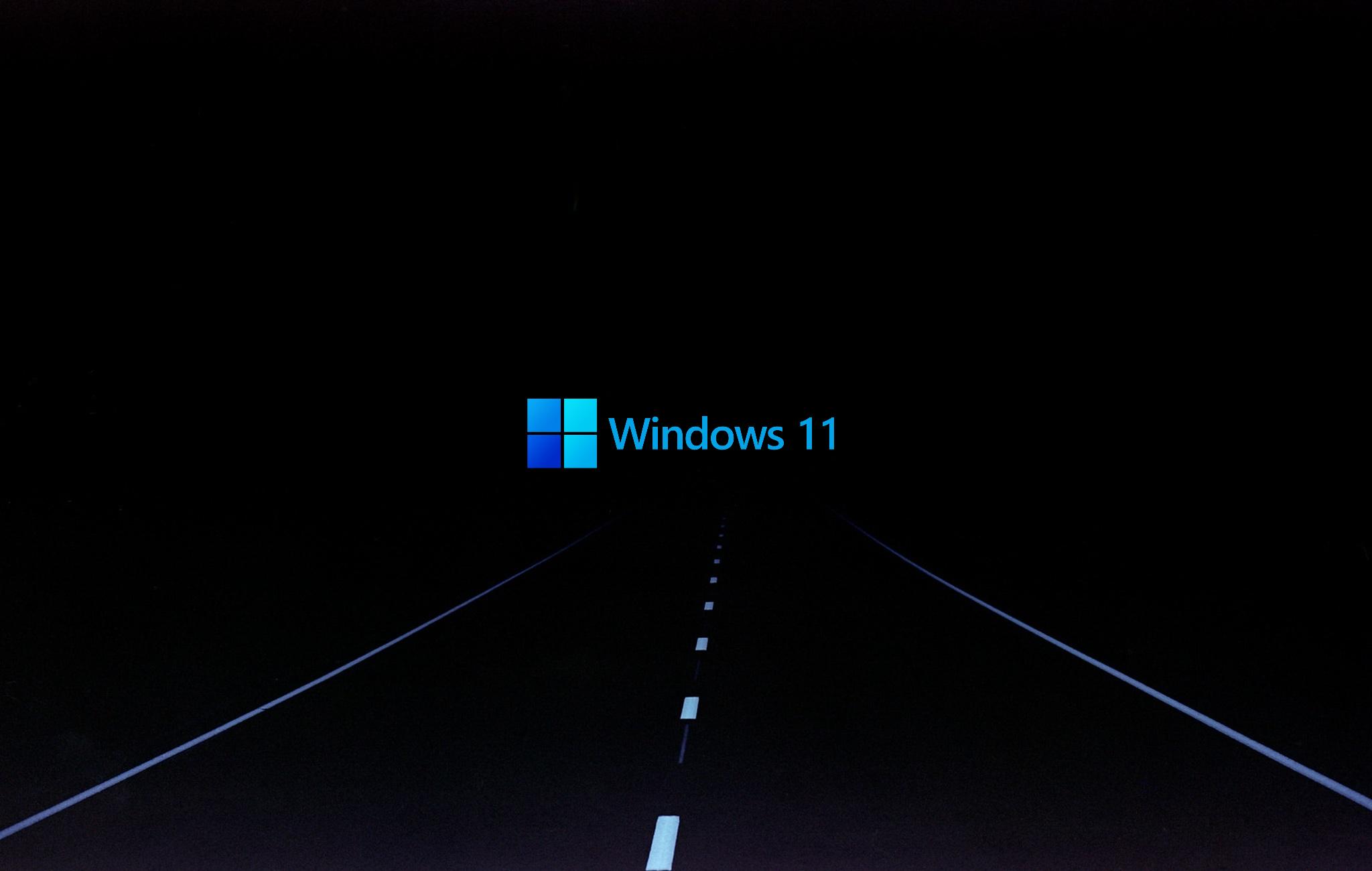 General 2048x1300 operating system logo Windows 11 road simple background minimalism Microsoft Windows
