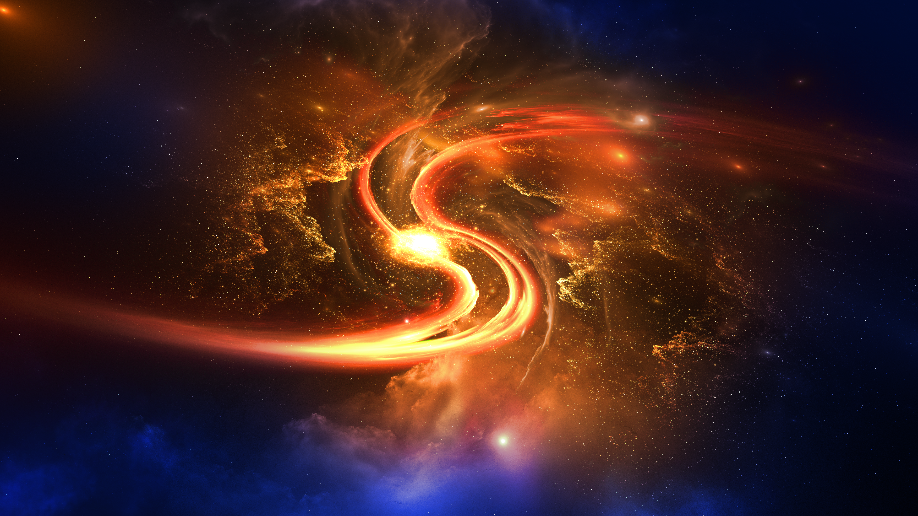 General 3840x2160 hypnoshot digital art artwork illustration CGI space stars planet nebula space art galaxy