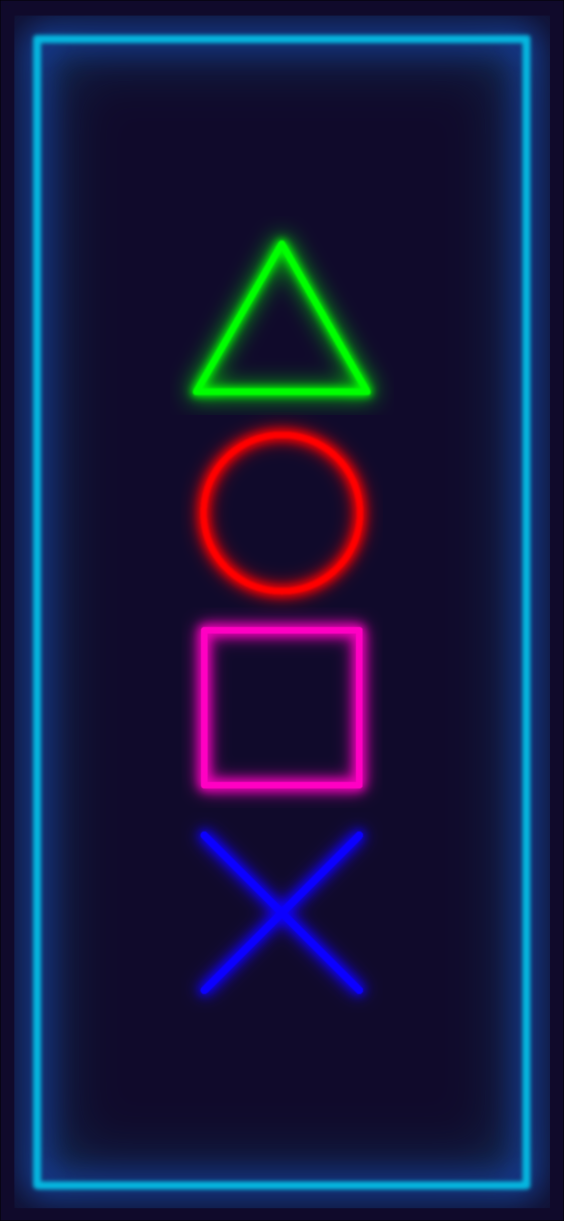 General 1125x2436 neon simple background PlayStation