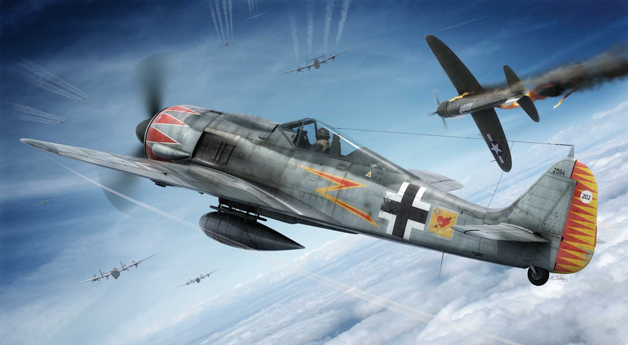 General 2000x1100 World War II Focke-Wulf Focke-Wulf Fw 190 airplane war aircraft military military aircraft German aircraft