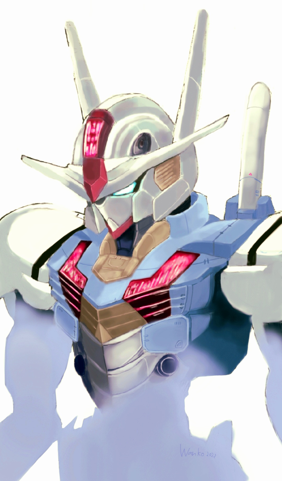 Anime 1080x1839 anime mechs Mobile Suit Gundam: The Witch from Mercury Gundam Aerial Gundam Super Robot Taisen artwork digital art fan art