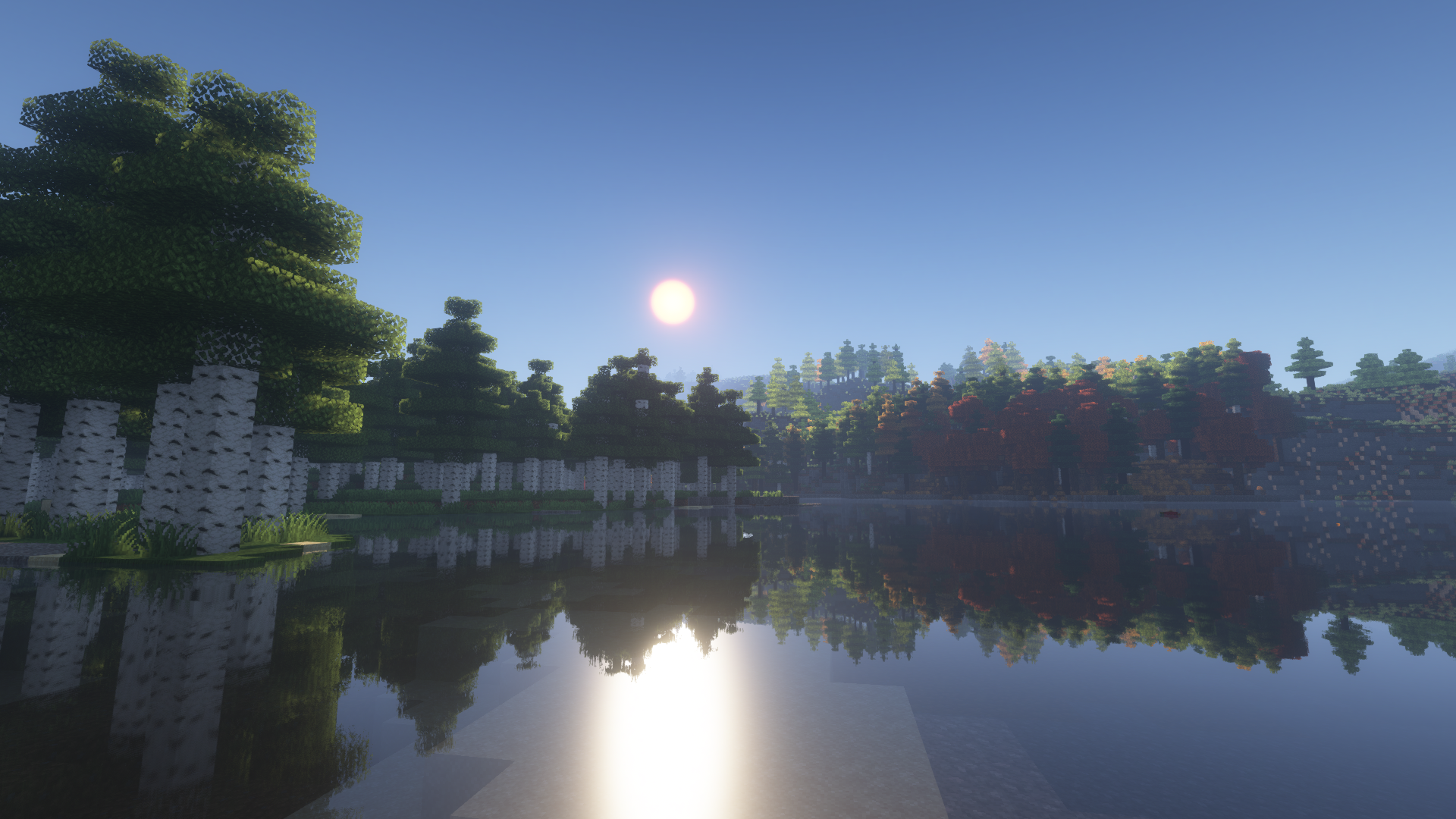 General 1920x1080 Minecraft shaders William Wythers' Overhauled Overworld nature video games water