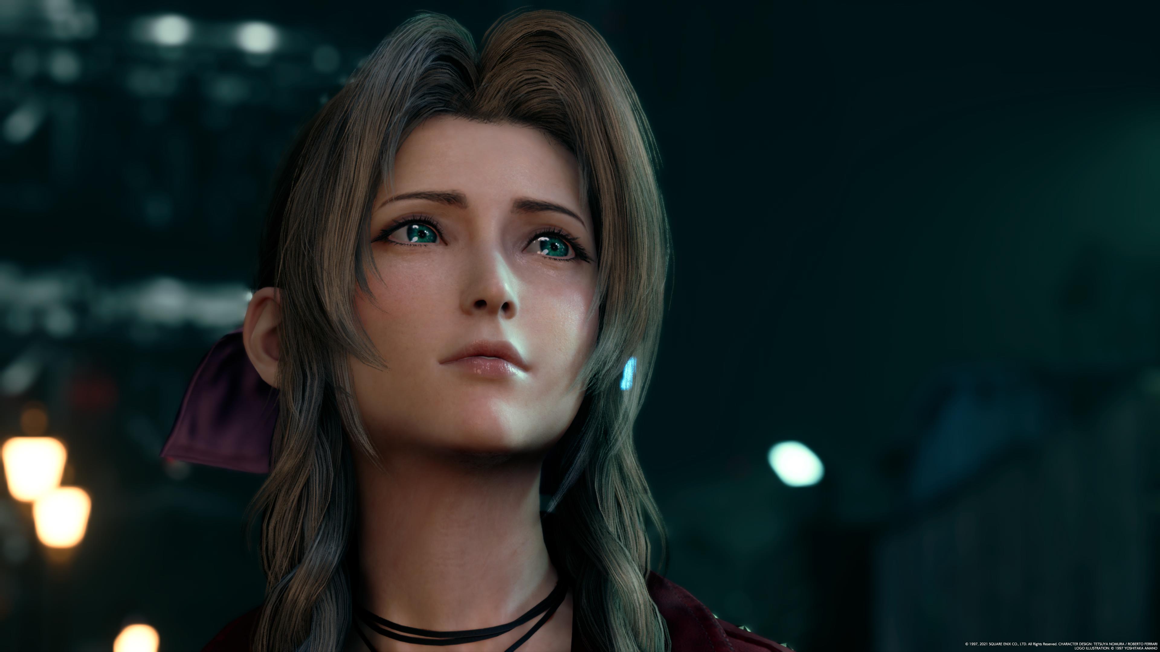 General 3840x2160 Aerith Gainsborough Final Fantasy VII Square Enix video games Final Fantasy VII: Remake video game characters video game girls crying
