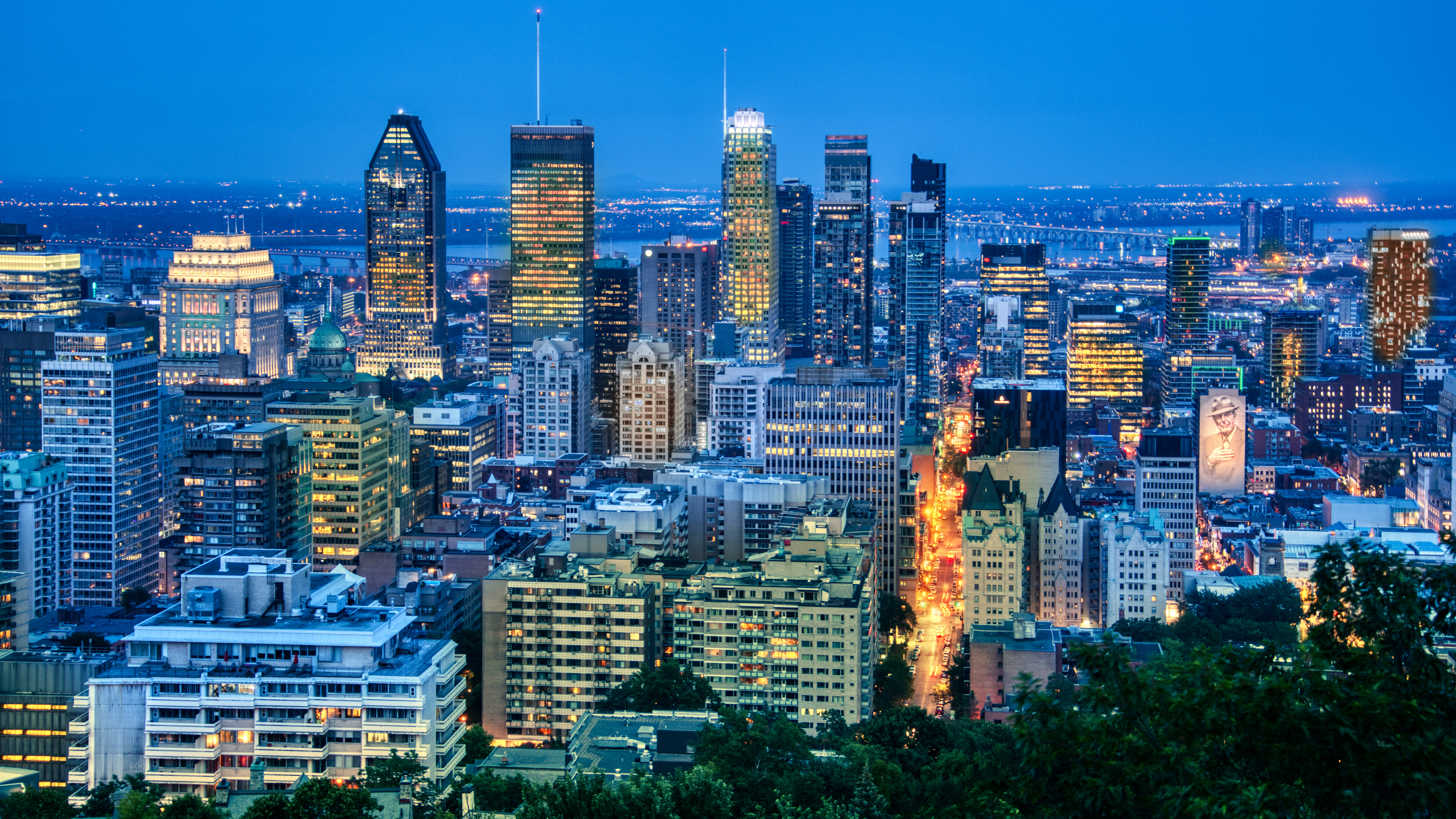 General 7680x4320 Trey Ratcliff photography city building lights Montreal