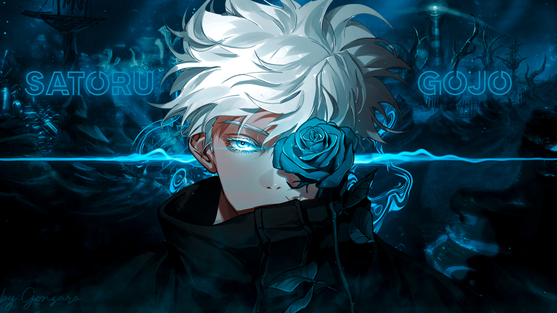 Anime Boy White Hair Blue Eyes 7795