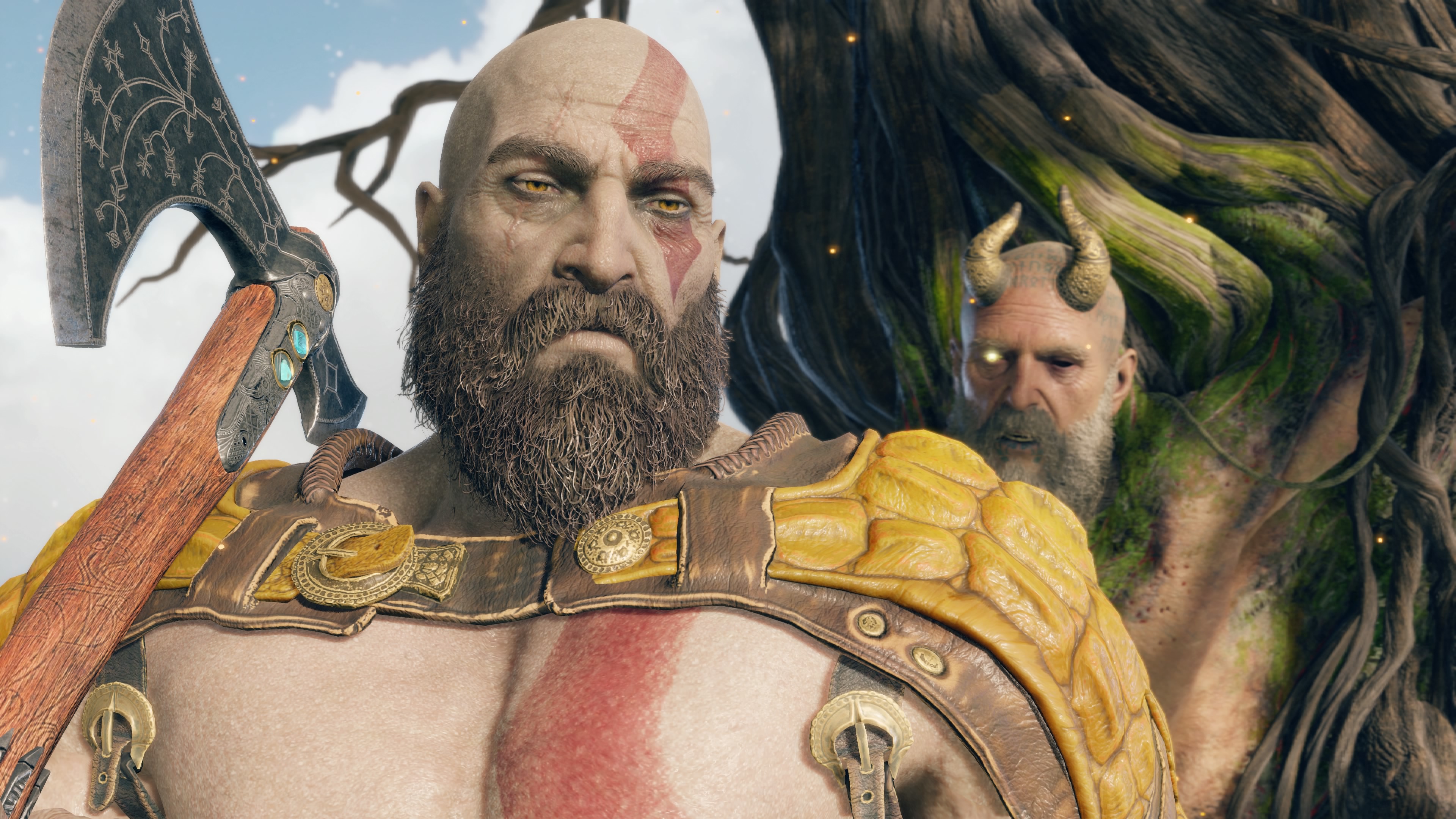 General 3840x2160 God of War God of War (2018) video games Kratos Mímir Santa Monica Studio video game characters