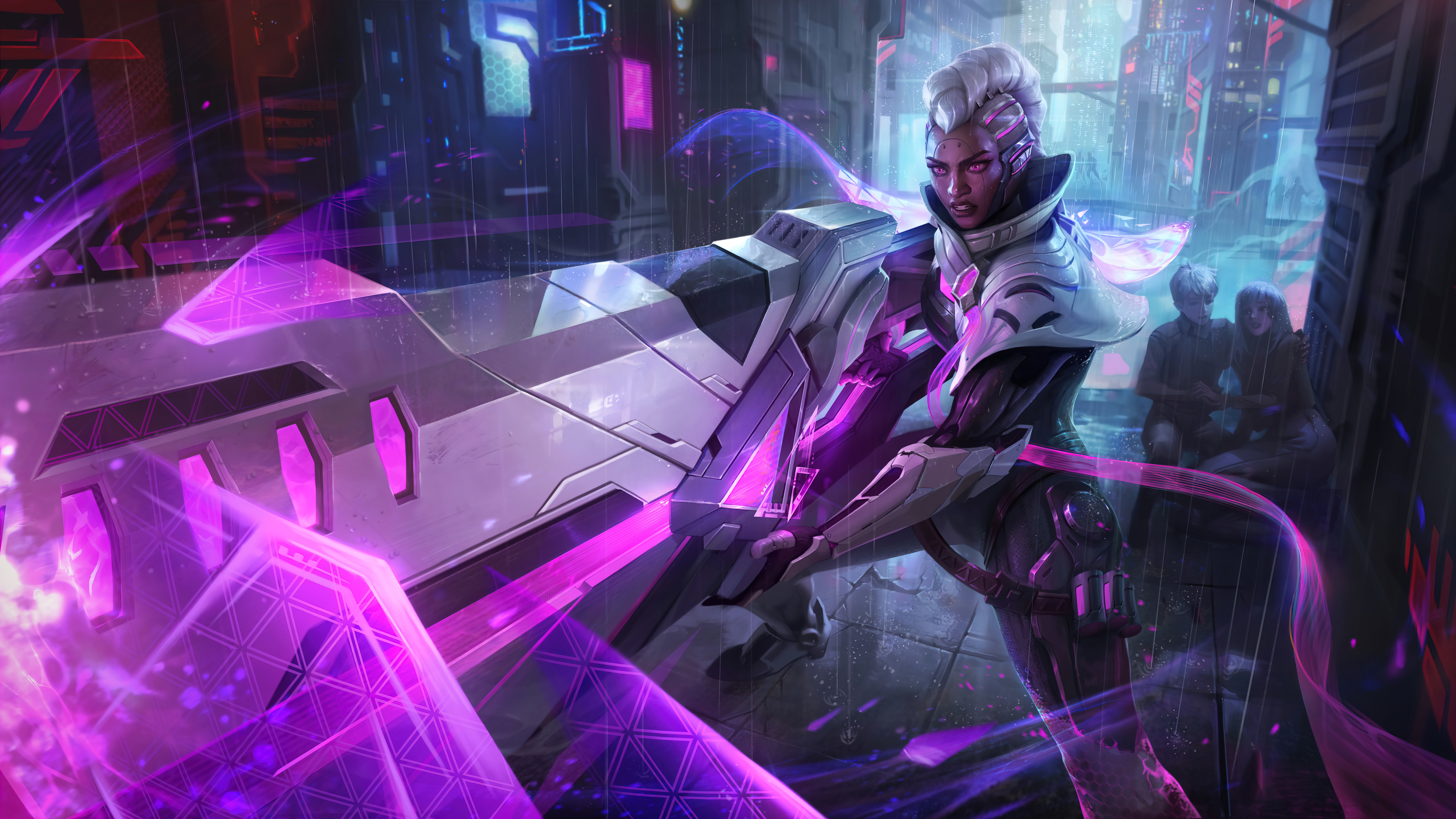 General 7680x4320 Senna (League of Legends) League of Legends Riot Games 4K digital art Support (League Of Legends) ADC Adcarry GZG PC gaming girls with guns PROJECT (League of Legends)
