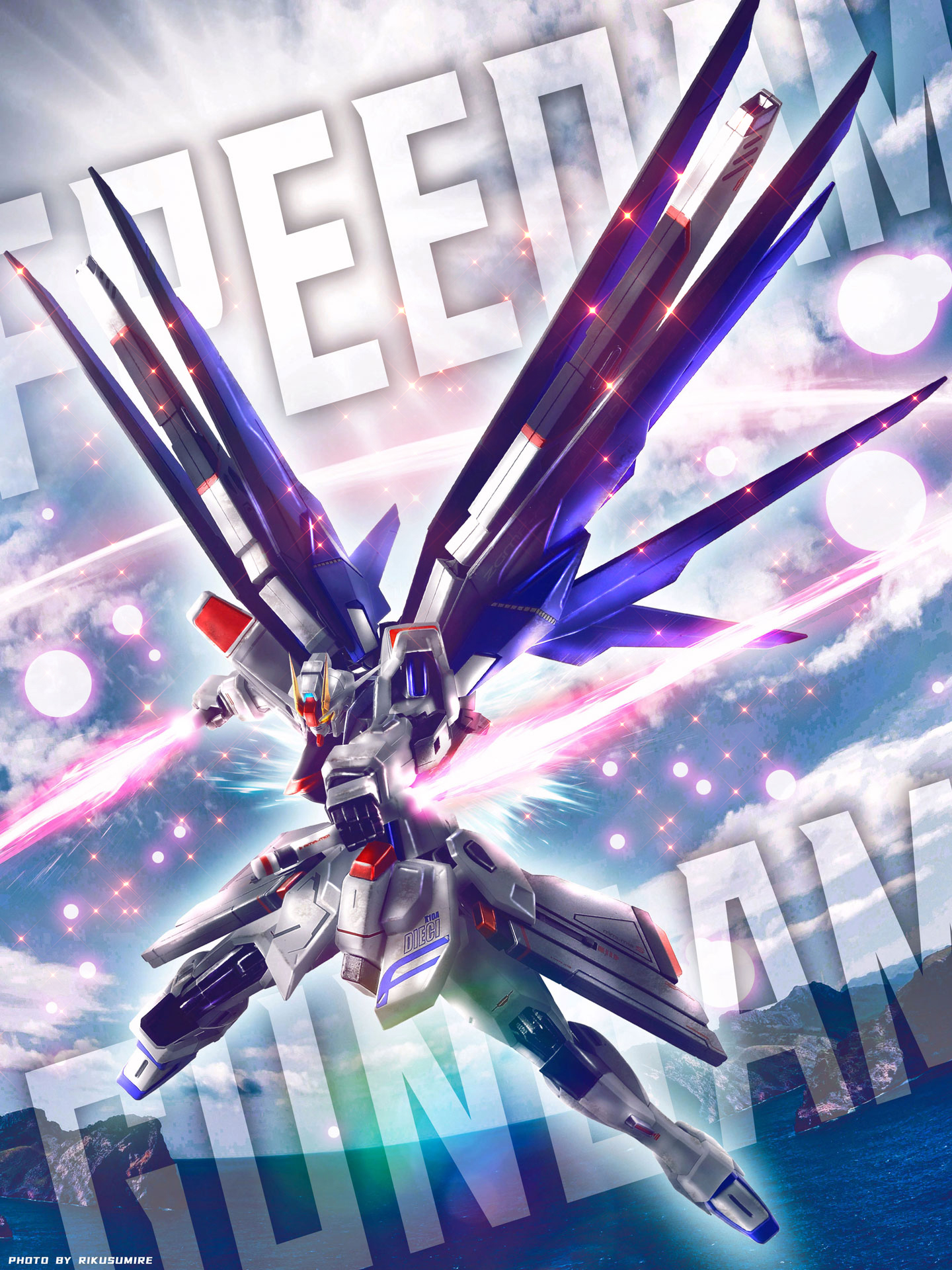 Anime 1440x1920 anime Gundam Mobile Suit Gundam SEED Mobile Suit Gundam SEED Destiny artwork digital art fan art Freedom Gundam mechs Super Robot Taisen