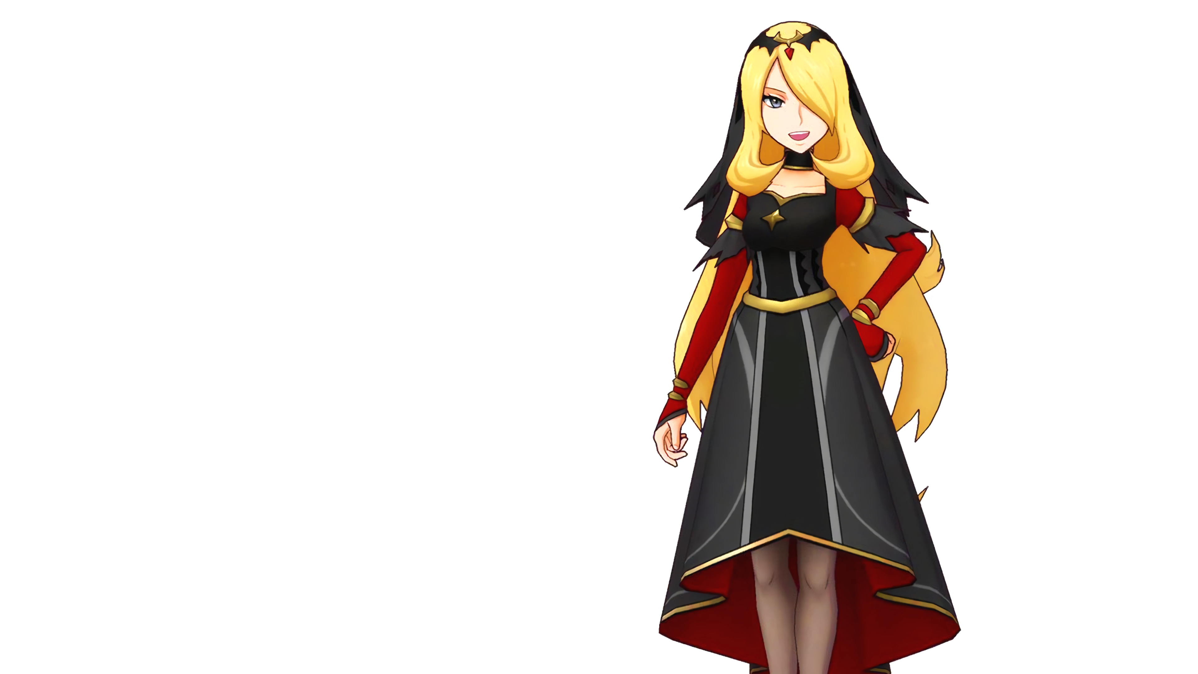 Anime 3840x2160 Cynthia (Pokémon) robes blonde Pokémon video games video game girls