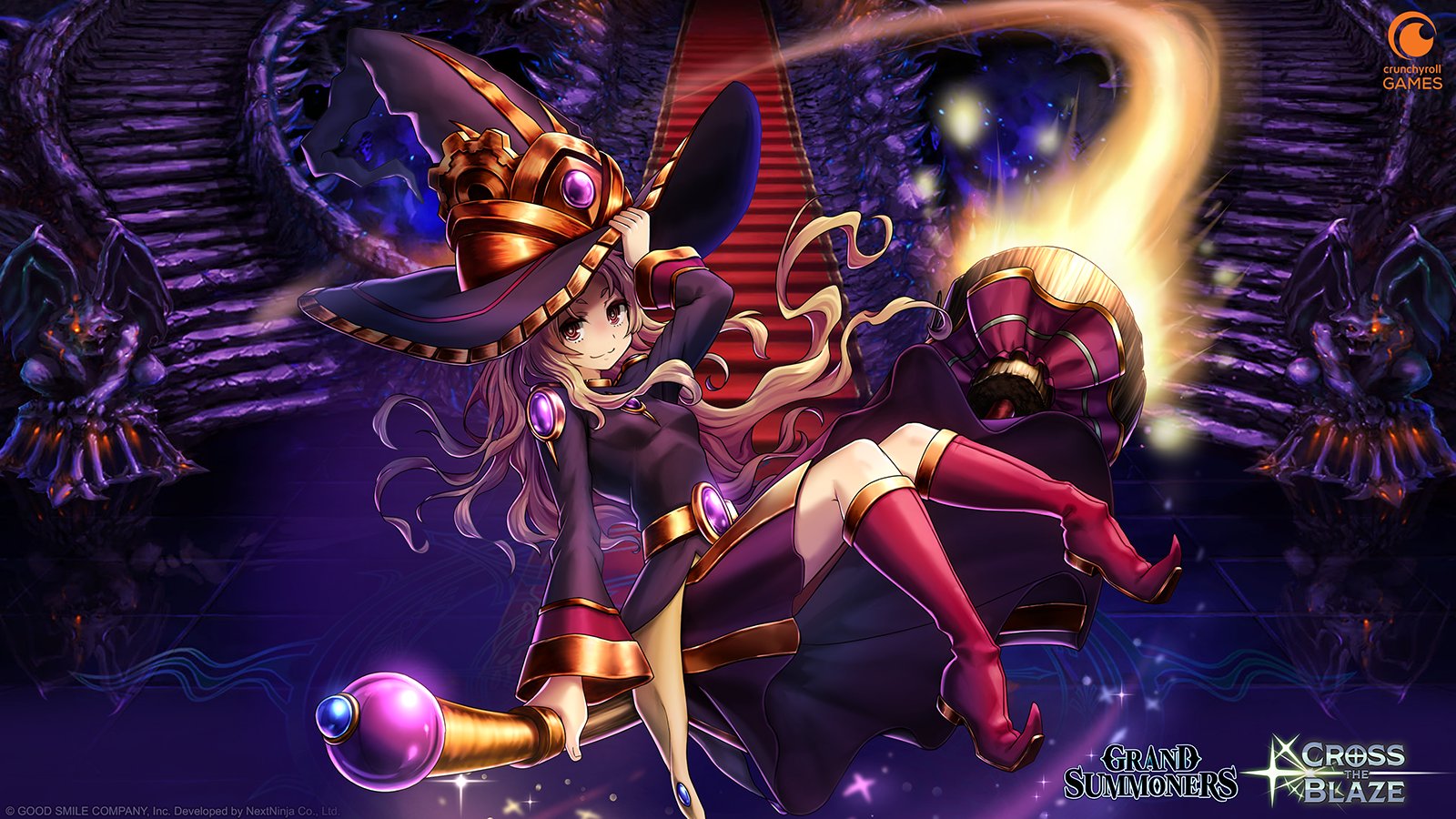 Anime 1600x900 Grand Summoners Mobile Game witch witch costume witch hat