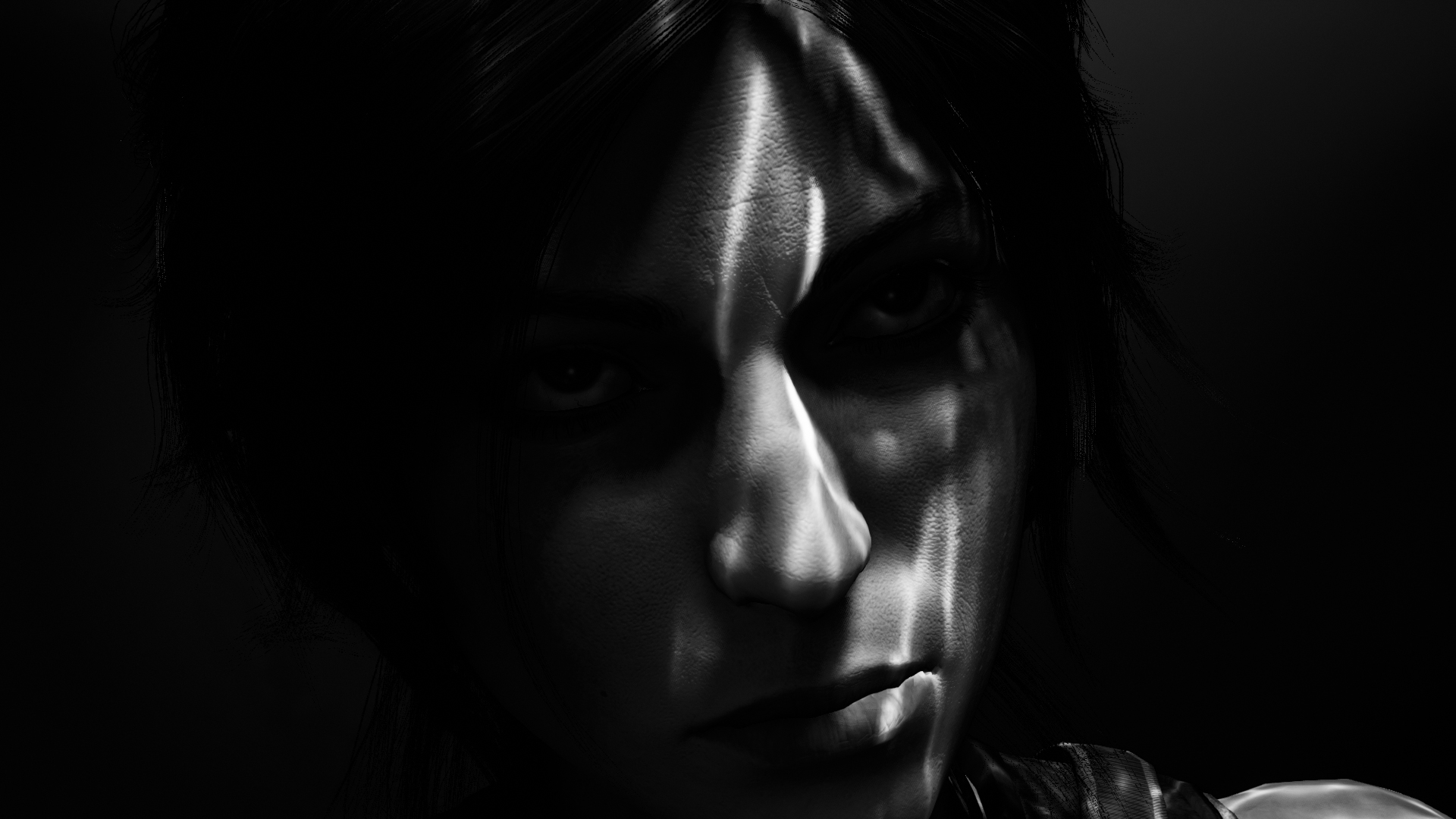 General 1920x1080 screen shot PC gaming Shadow of the Tomb Raider video game characters Nvidia Ansel Lara Croft (Tomb Raider) dark face closeup