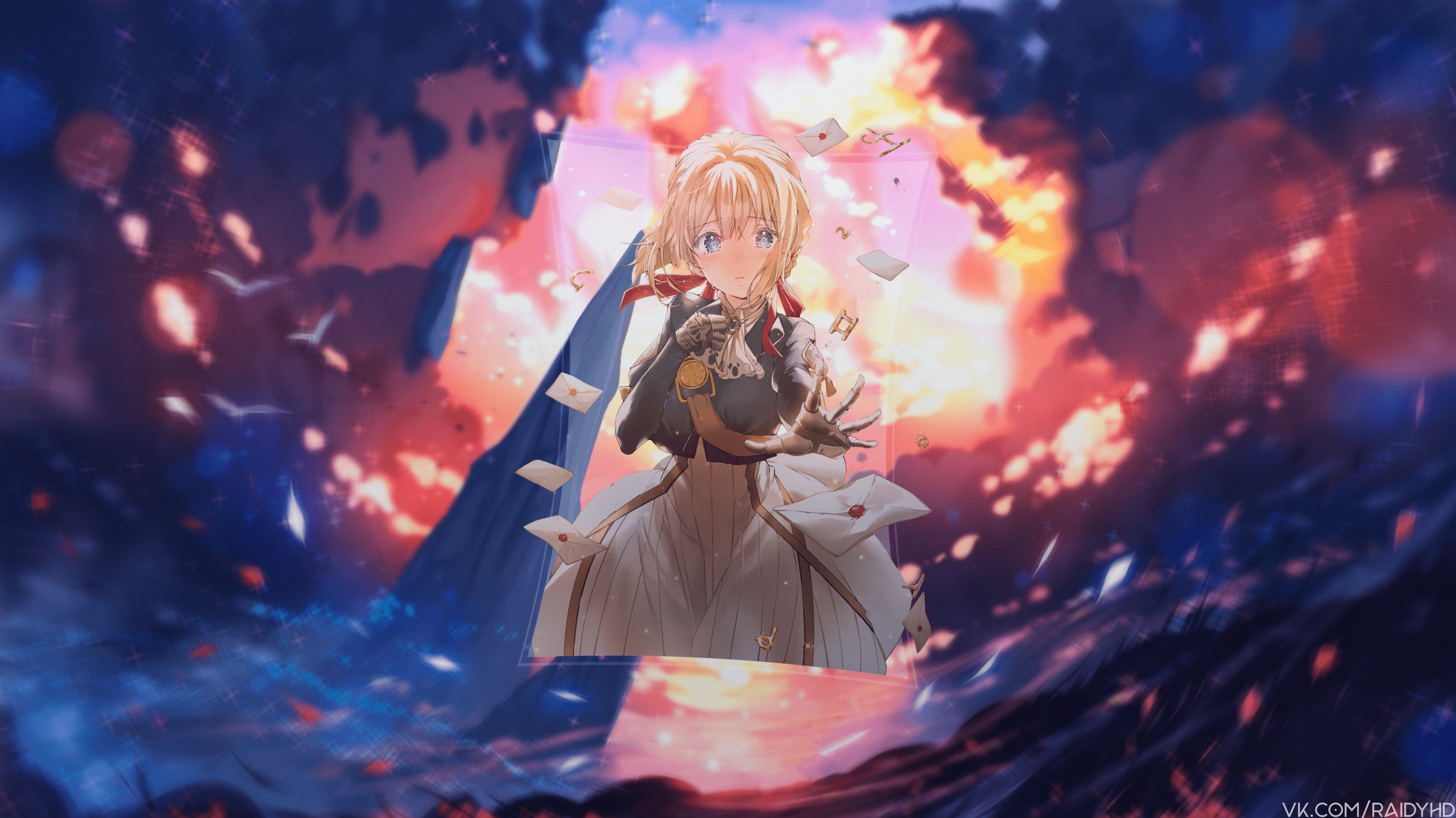 Anime 3840x2160 Violet Evergarden anime girls anime picture-in-picture