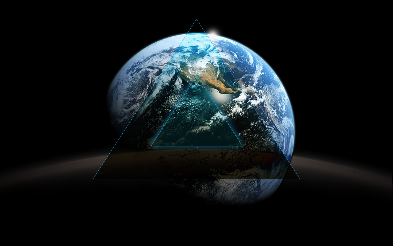 General 1670x1044 Earth geometry digital art space space art