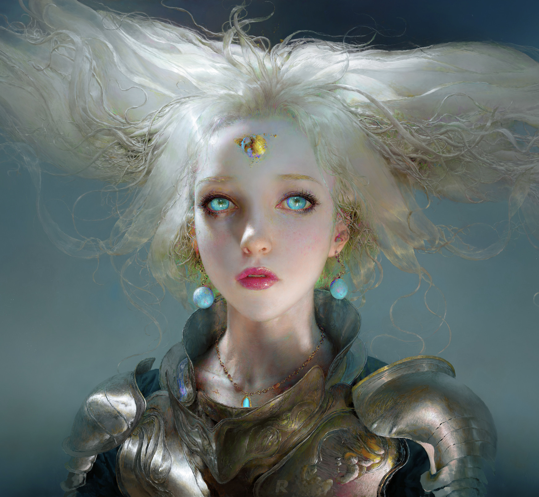 General 1747x1610 women blue eyes warrior armor fantasy art artwork blonde digital art fantasy girl Sailor Moon