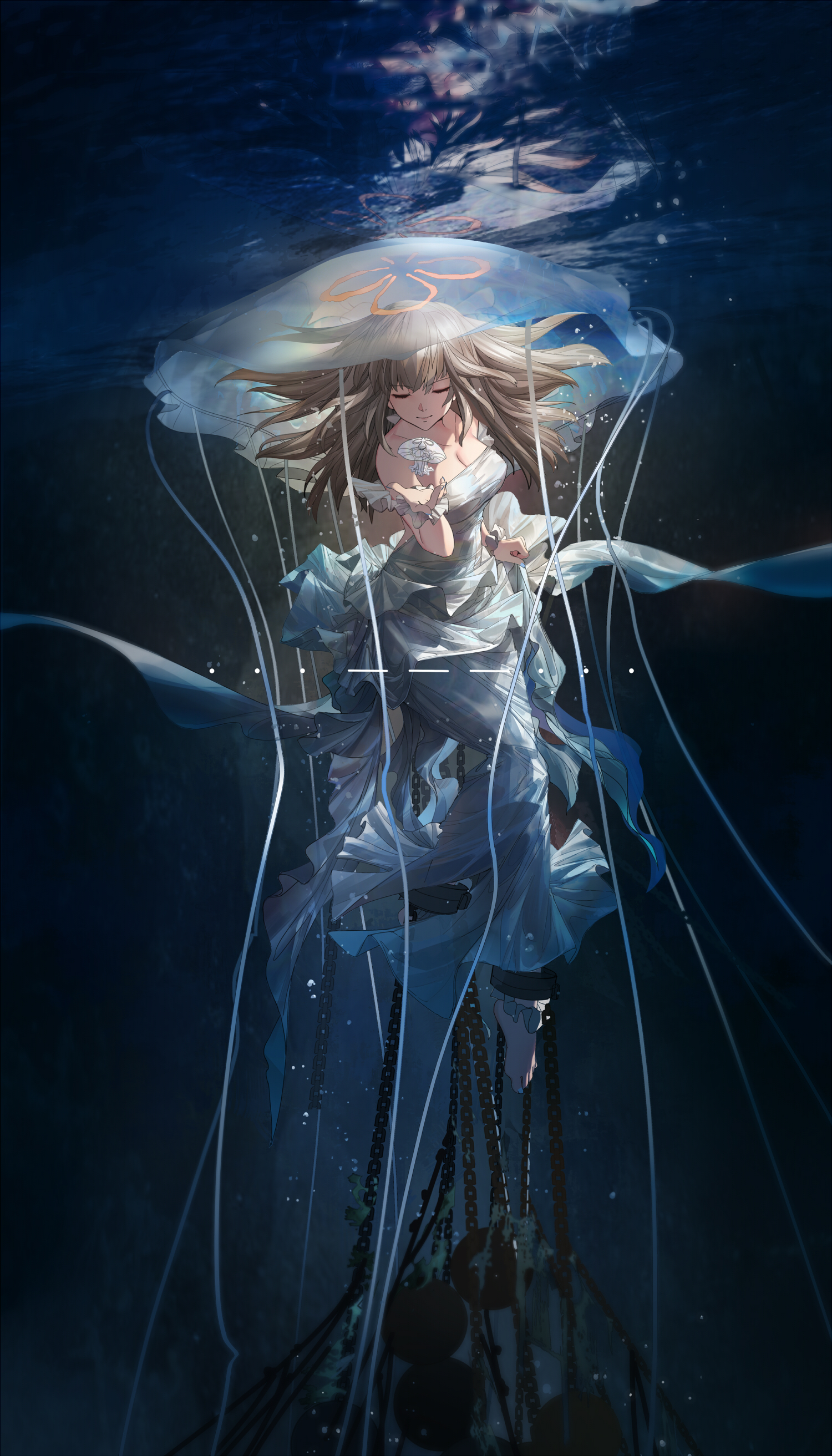 Anime 1500x2625 anime anime girls water underwater chains Miv4t