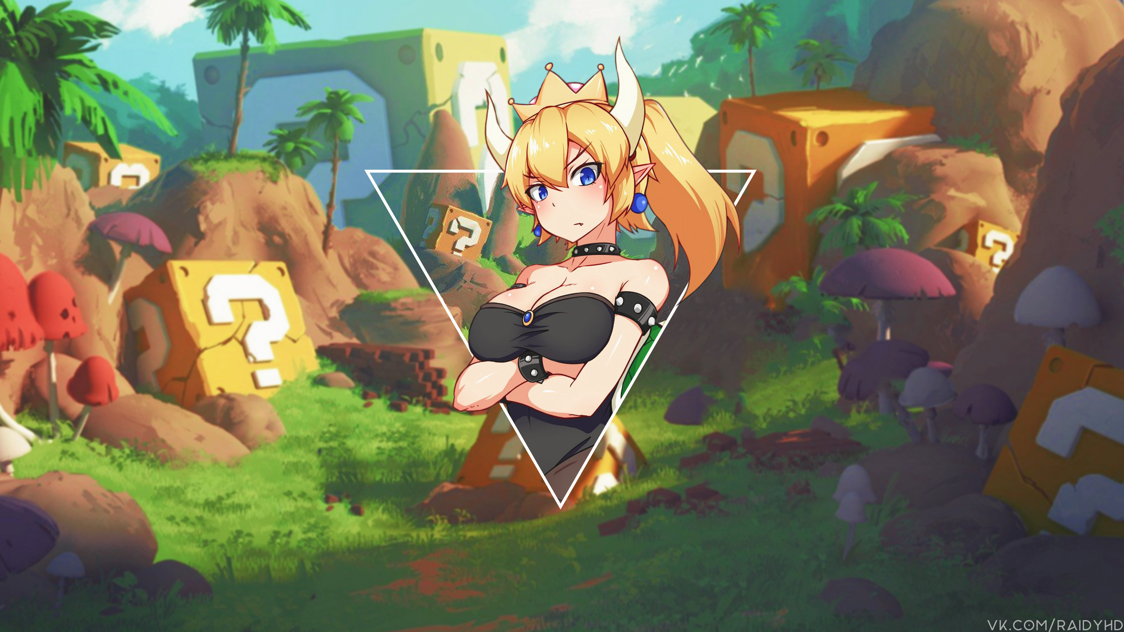 Anime 3840x2160 anime girls anime picture-in-picture Bowsette boobs