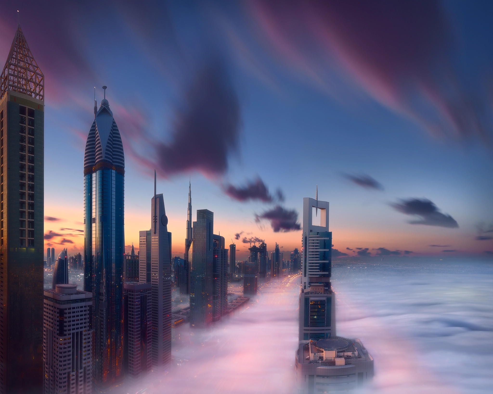 General 2048x1639 Dubai cityscape sky digital art