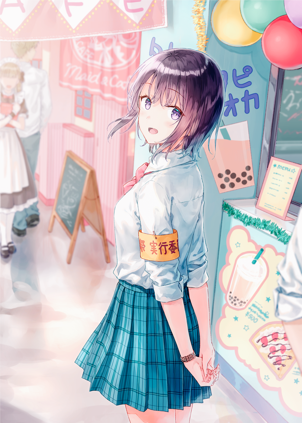 Anime 1000x1399 anime girls anime original characters school uniform Hiten
