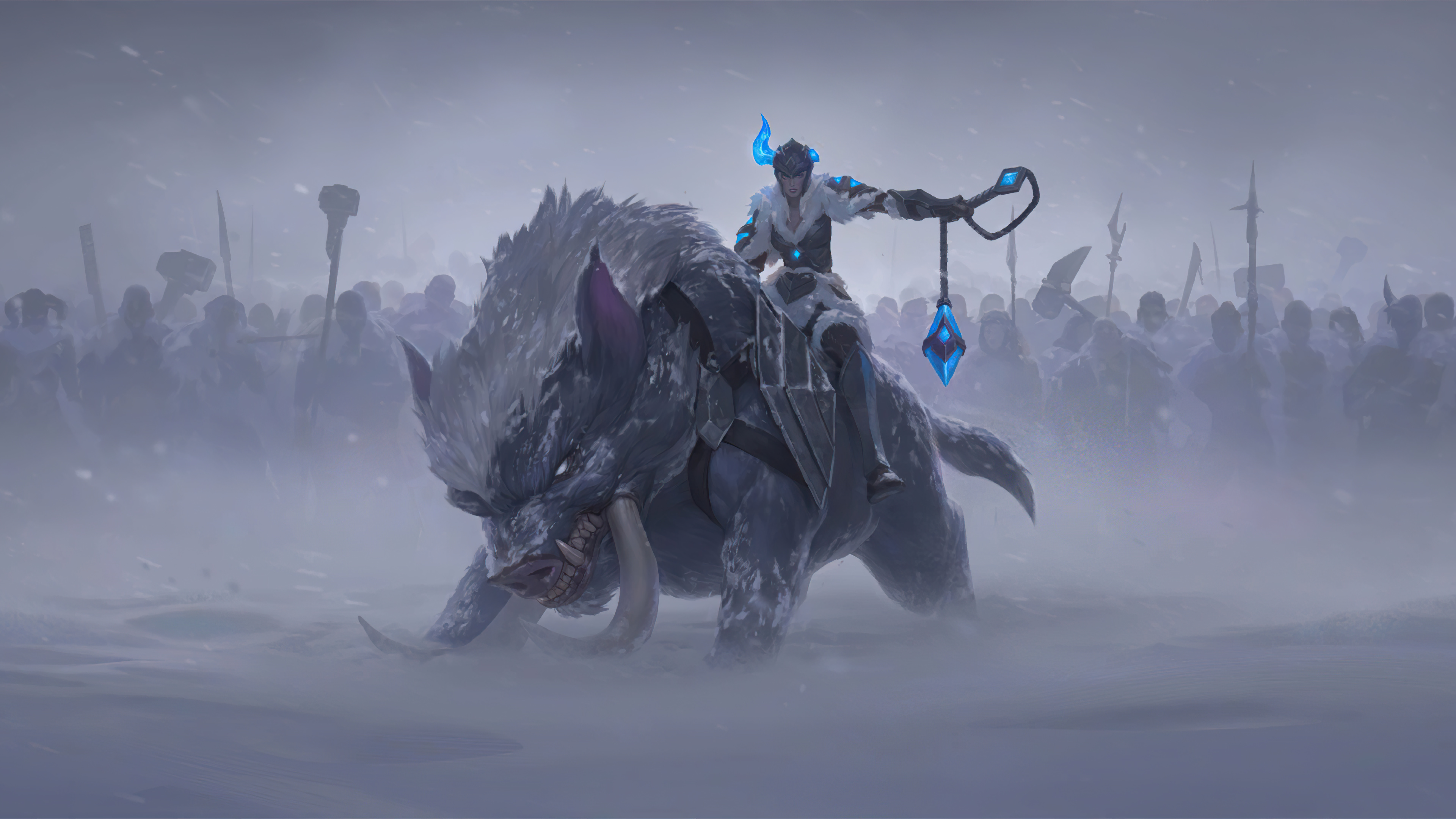 General 3840x2160 sejuani Legends of Runeterra video games creature fantasy art