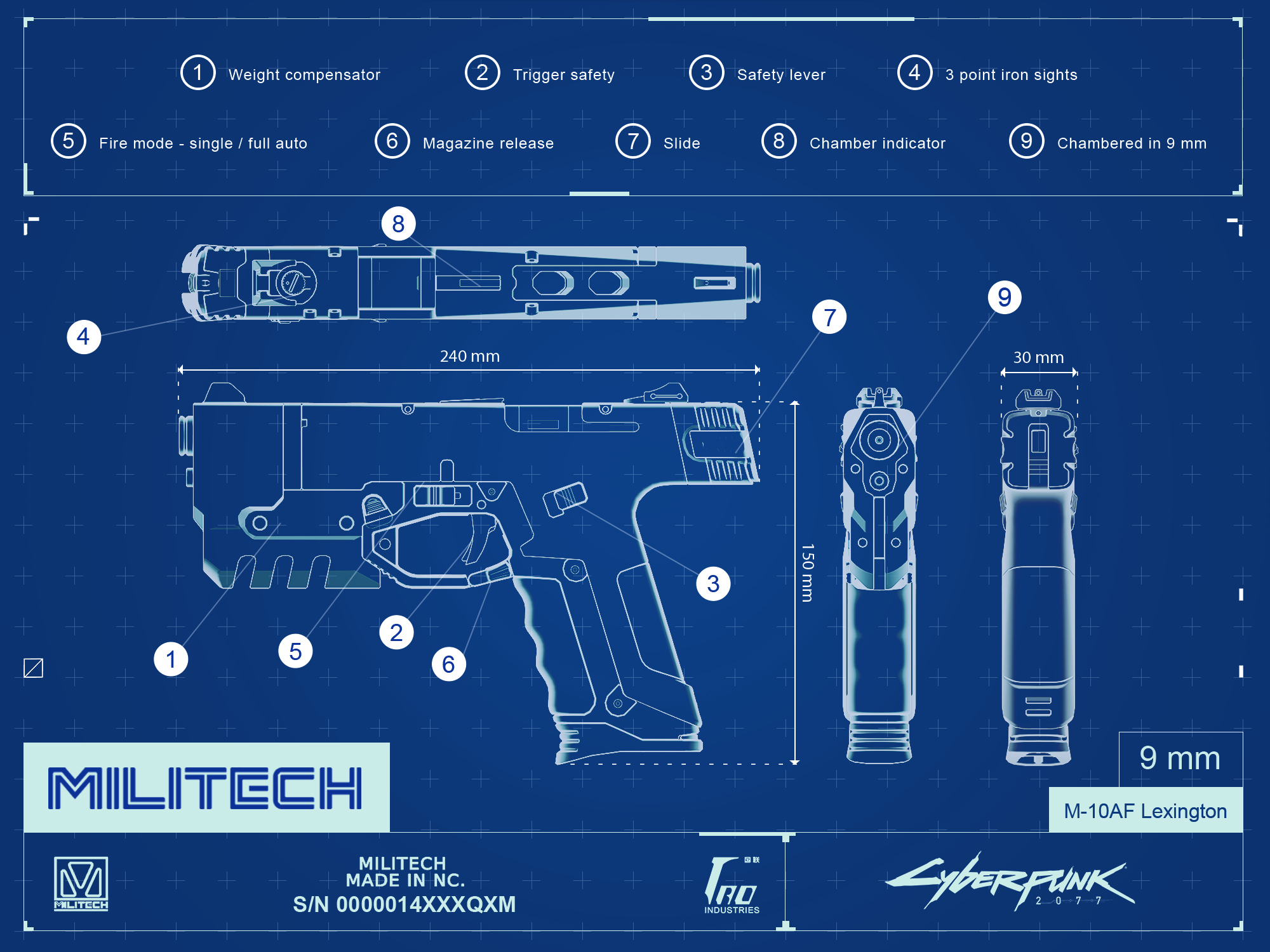 General 2000x1500 Cyberpunk 2077 CD Projekt RED concept art blueprints weapon blue video games