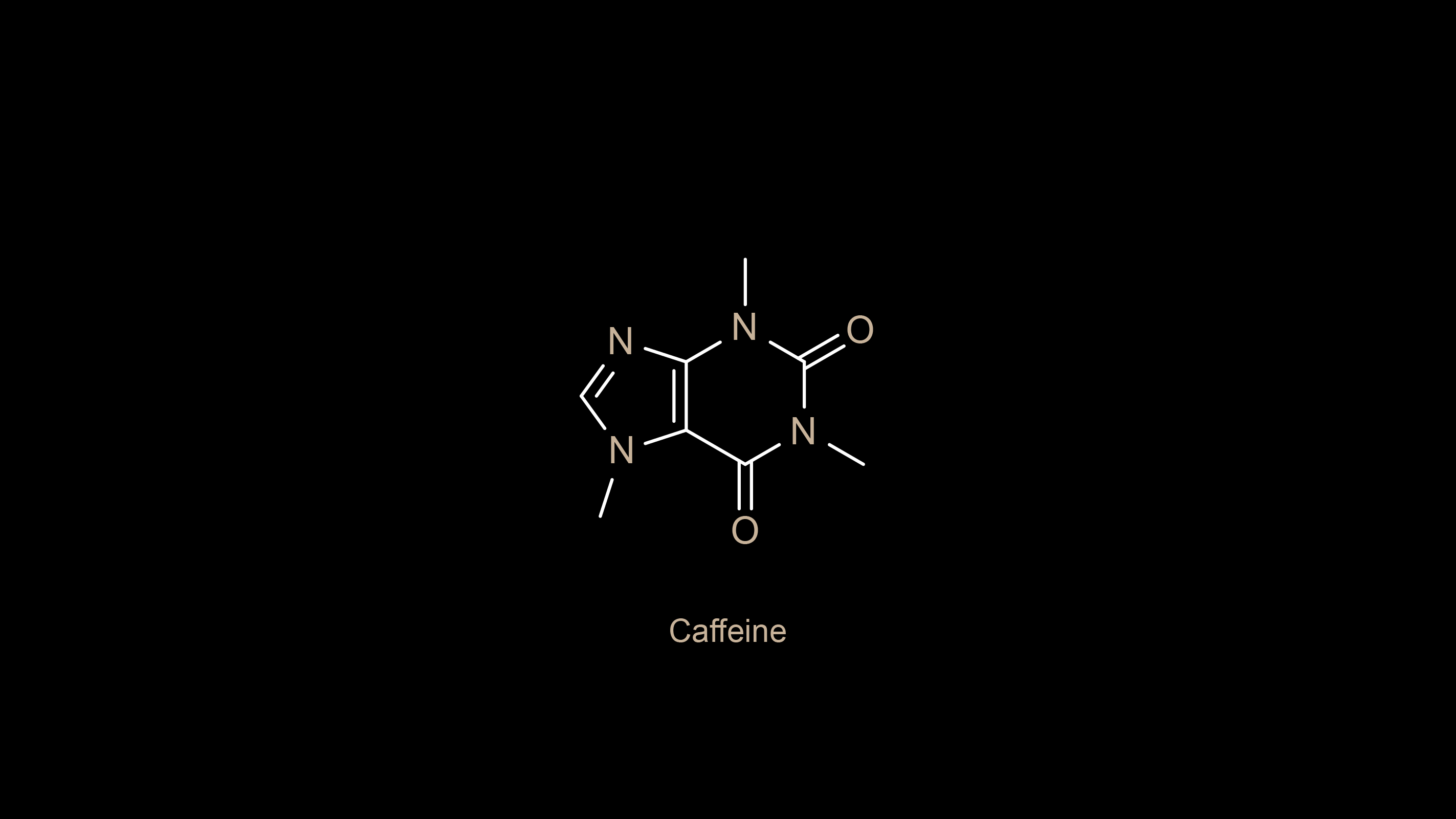 General 2846x1600 chemical structures minimalism science caffeine chemistry digital art caption text simple background