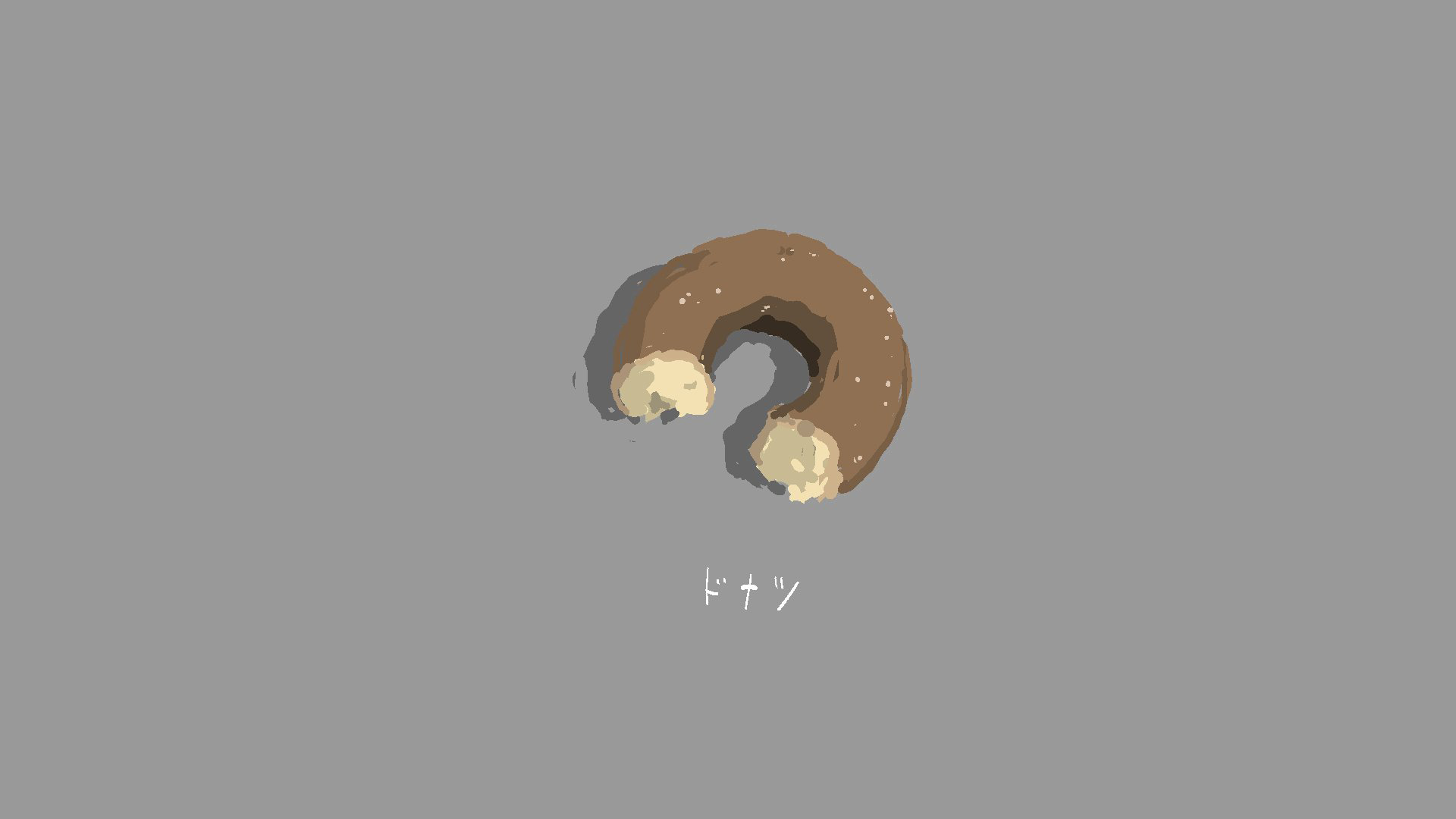 General 1920x1080 minimalism food donut simple background digital art