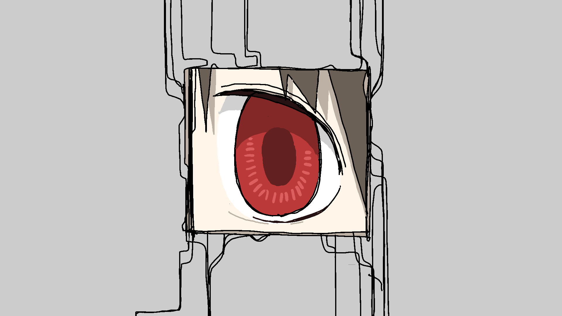 Anime 1920x1080 minimalism eyes artwork red eyes