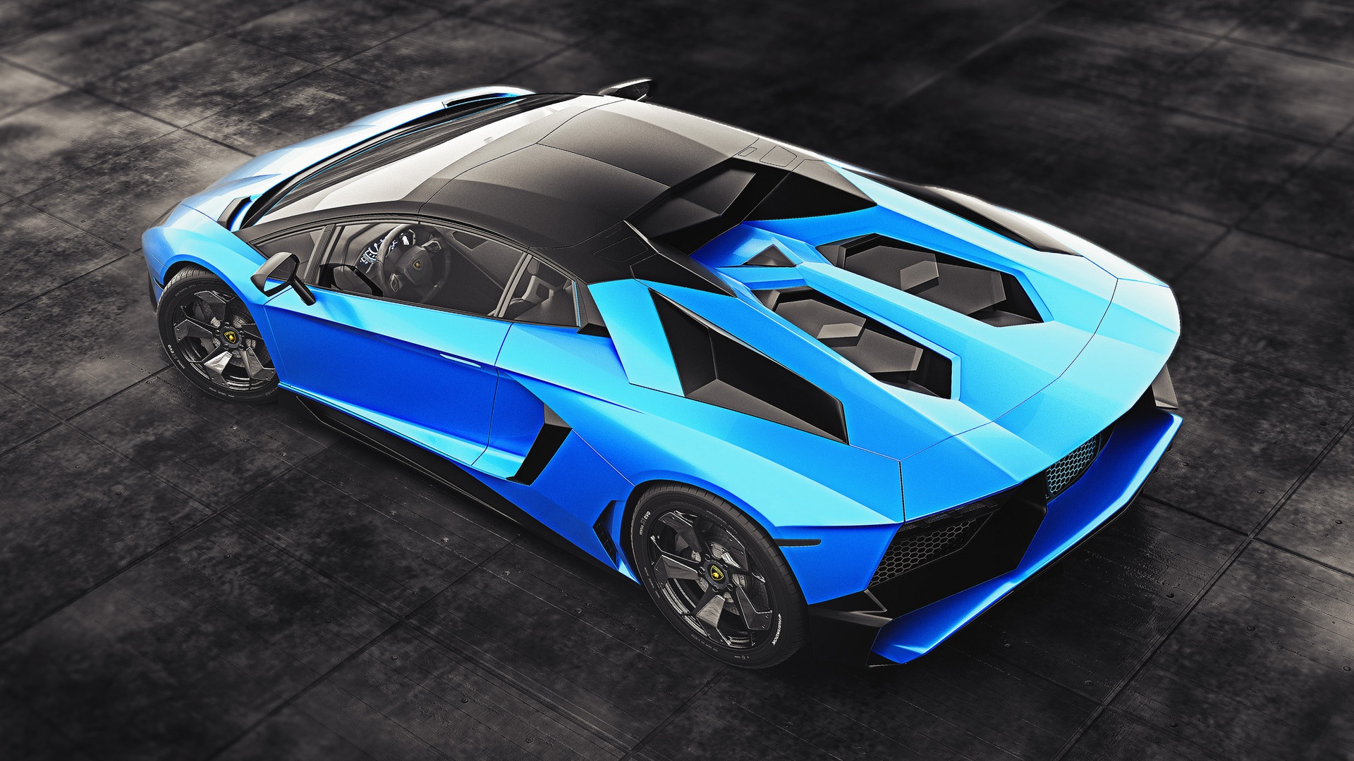 General 1920x1080 car CGI blue cars digital art vehicle Lamborghini Lamborghini Aventador
