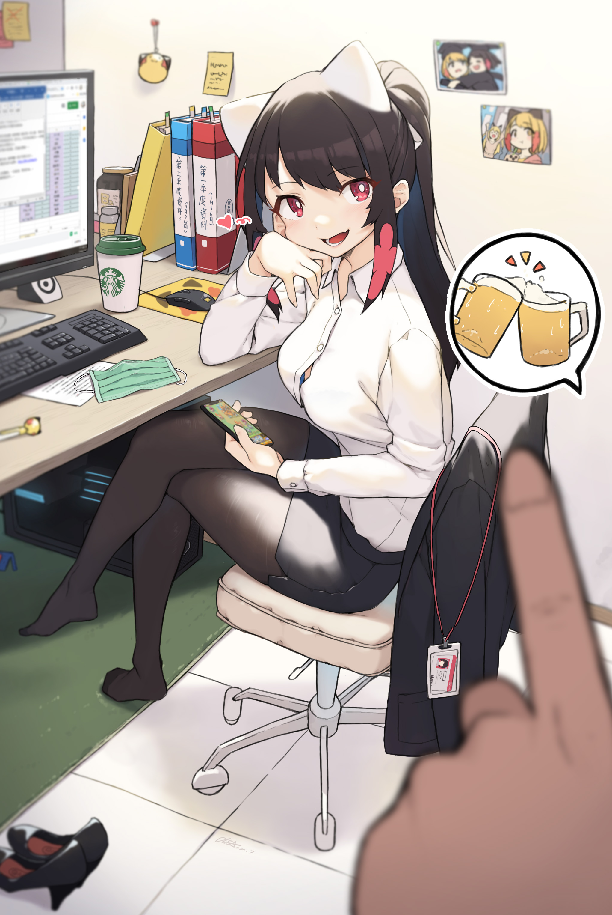 Anime 2043x3052 anime anime girls digital art artwork 2D portrait display office office girl Cloba