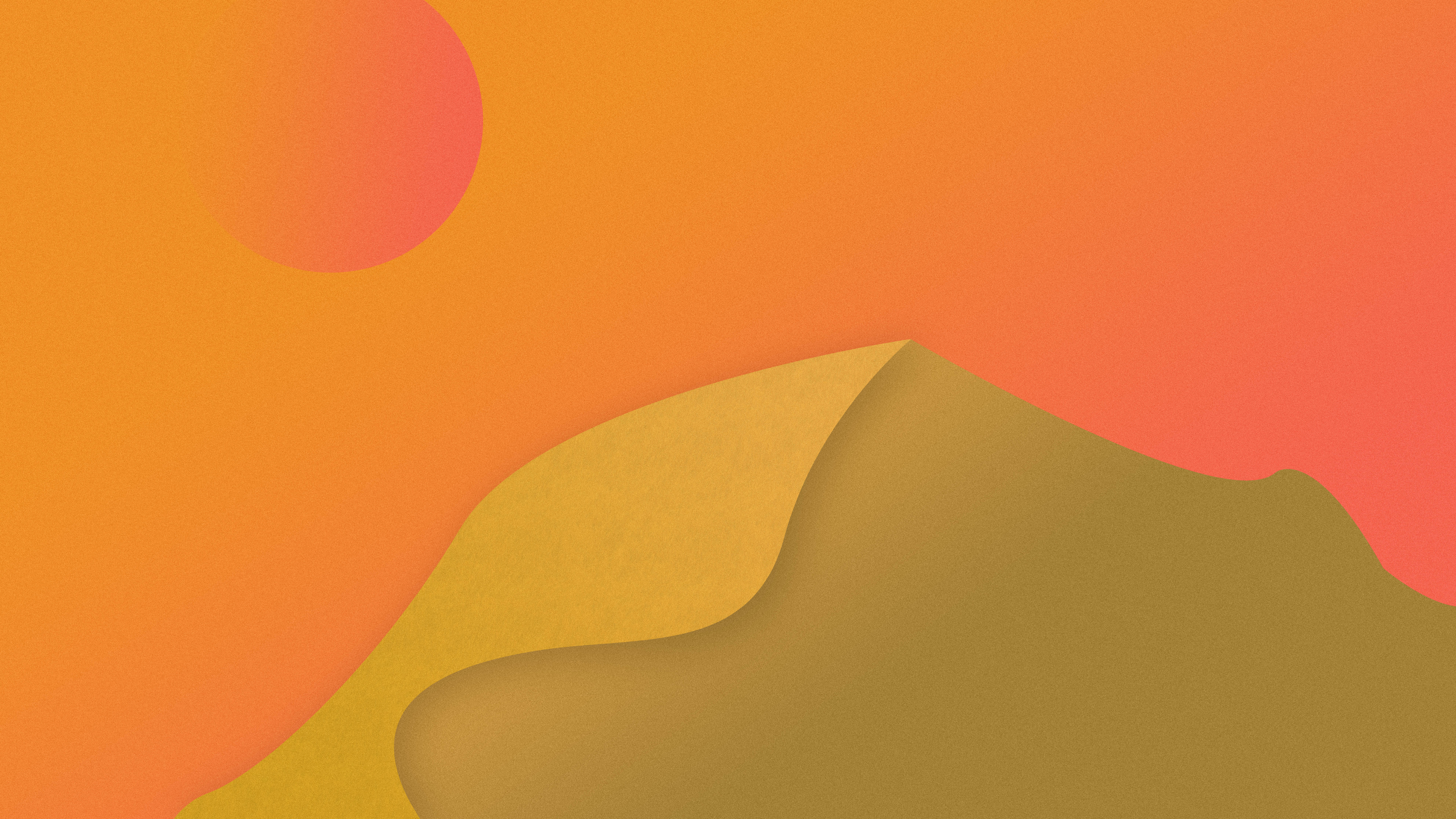 General 7680x4320 desert sand Sun sky minimalism illustration artwork digital art orange nature interference