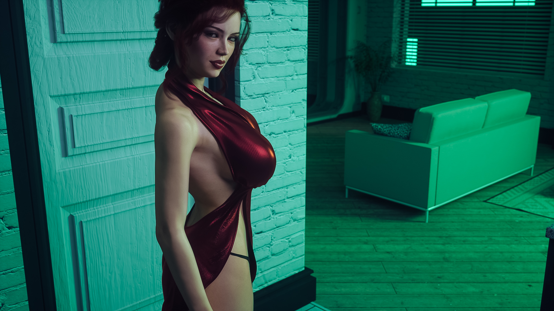 General 1920x1080 city of broken dreamers adult games women red dress panties Victoria Shields video games video game characters