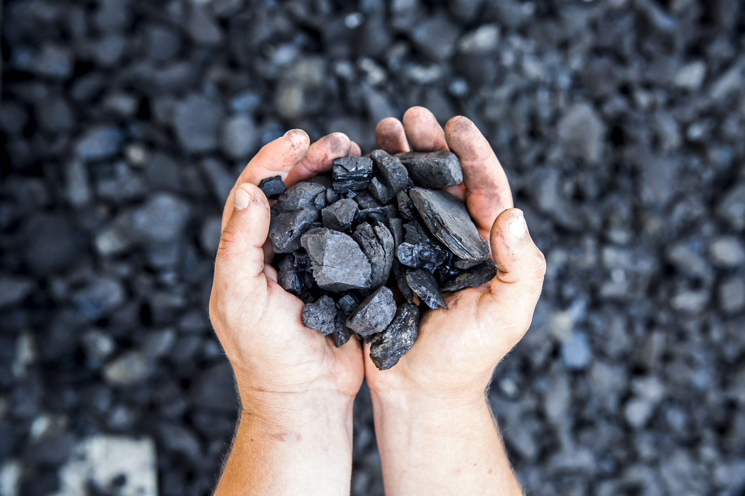 People 2560x1707 Coal (Minerals) black mineral hands POV