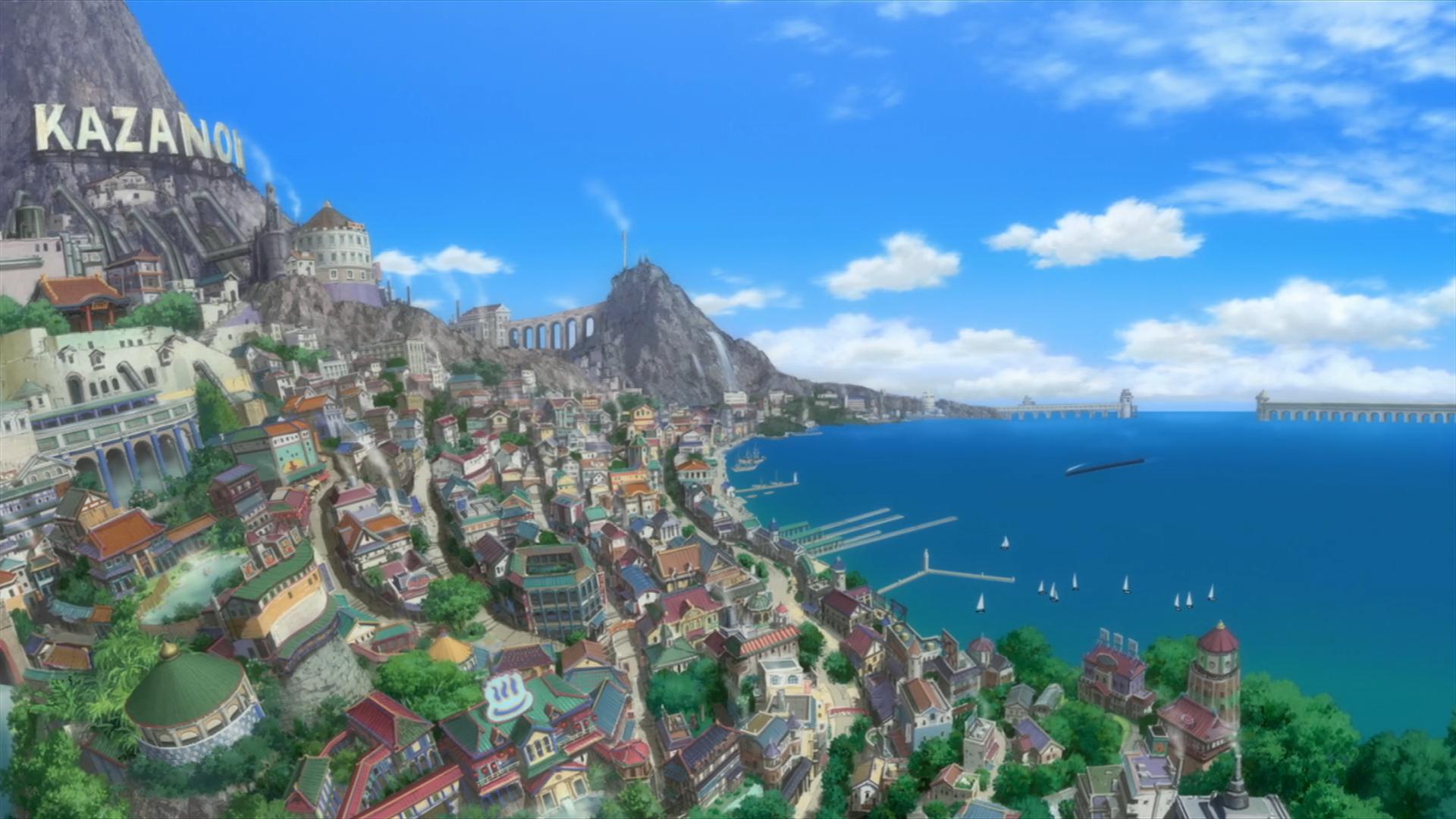 Anime 1920x1080 One Piece anime cityscape