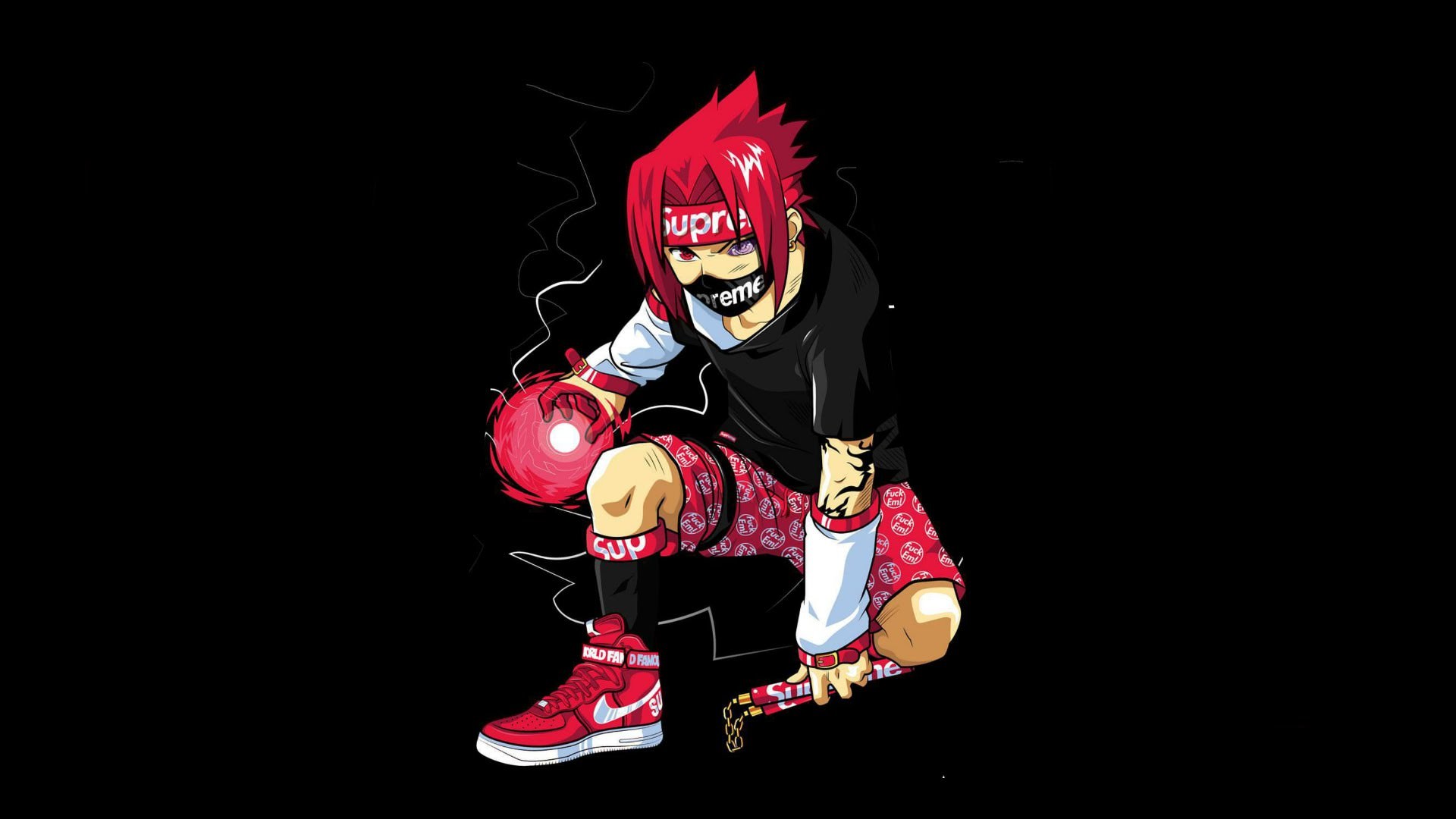 Anime 1920x1080 Uchiha Sasuke supreme anime redhead