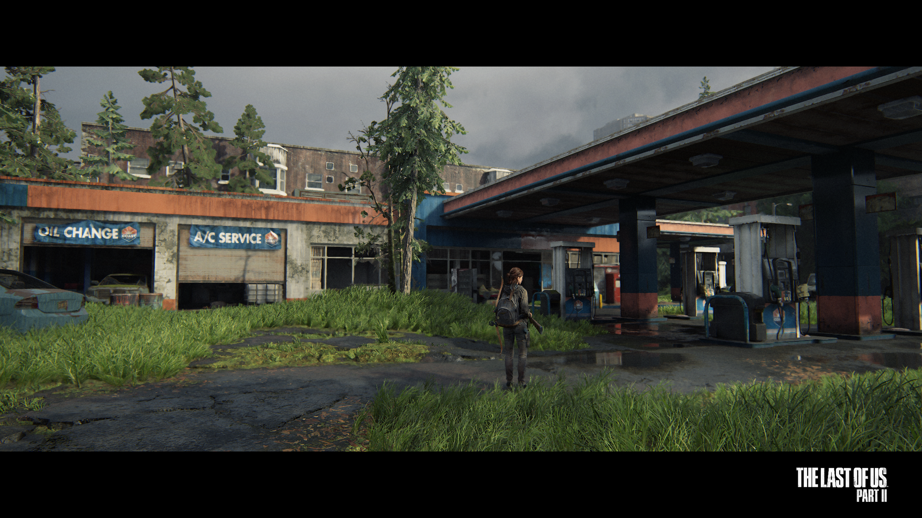 General 3840x2160 The Last of Us 2 Ellie Williams gas station Seattle video games screen shot video game characters Naughty Dog