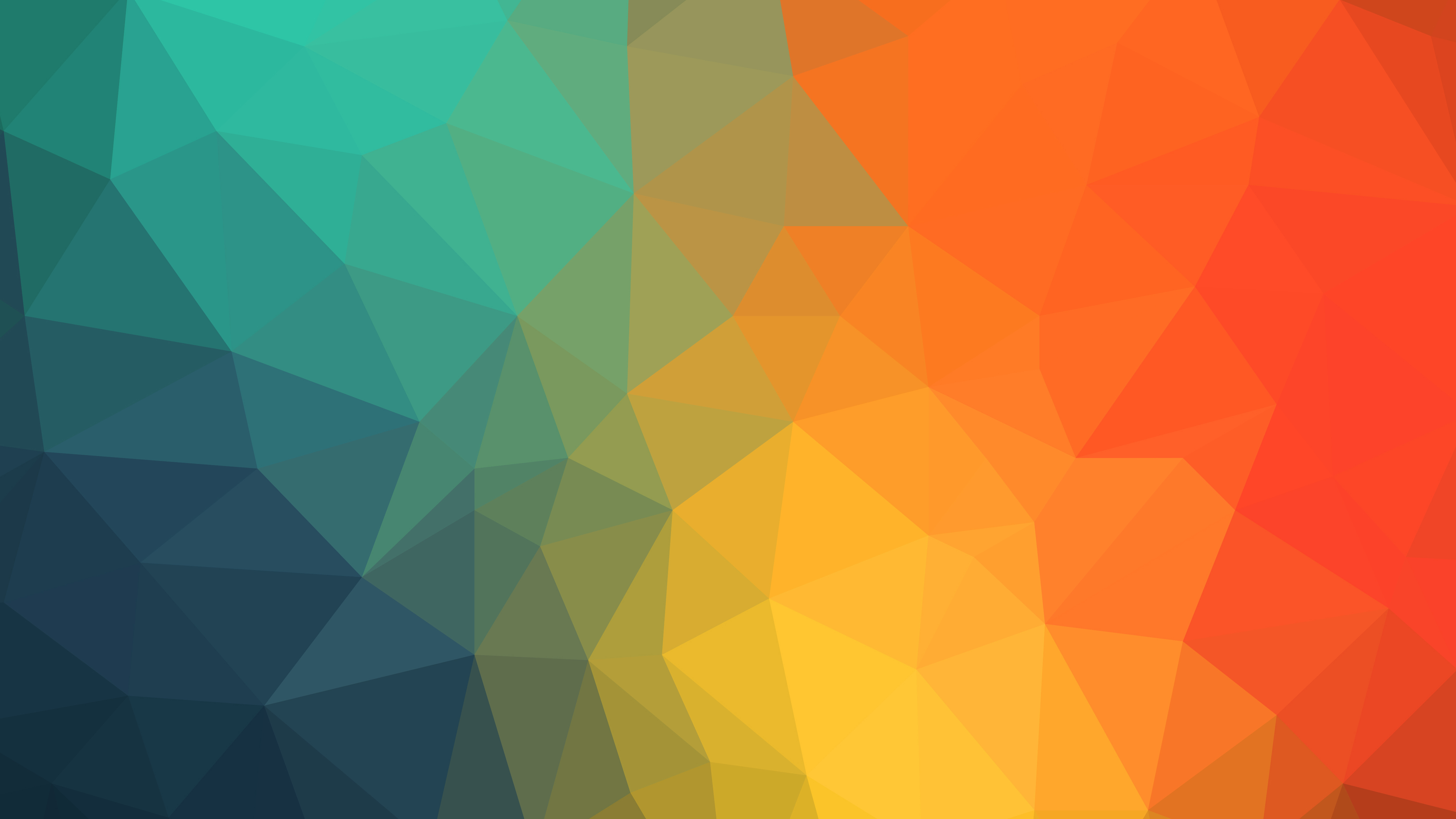 General 5120x2880 abstract colorful shapes triangle orange digital art