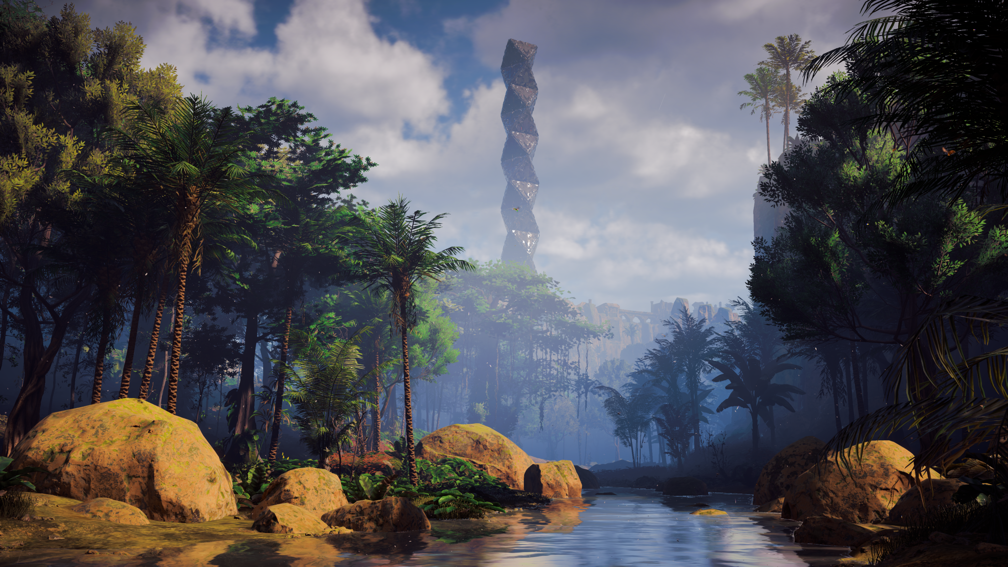 General 3840x2160 Horizon: Zero Dawn guerrilla games 4K forest jungle river rocks video games video game landscape