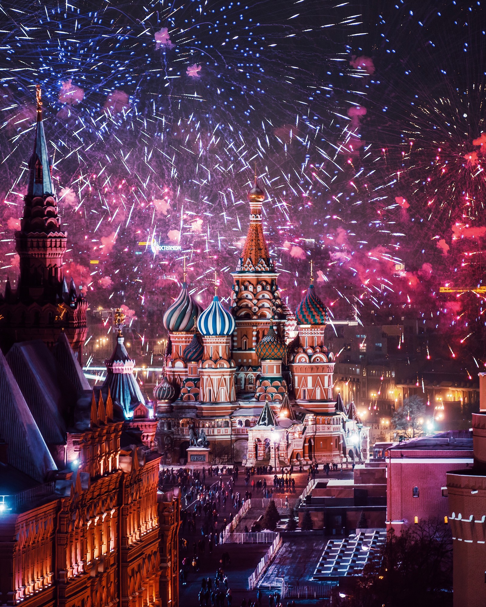 General 1600x2000 architecture building cityscape city night Moscow fireworks Red Square Russia Saint Basil's Cathedral tower portrait display Kremlin